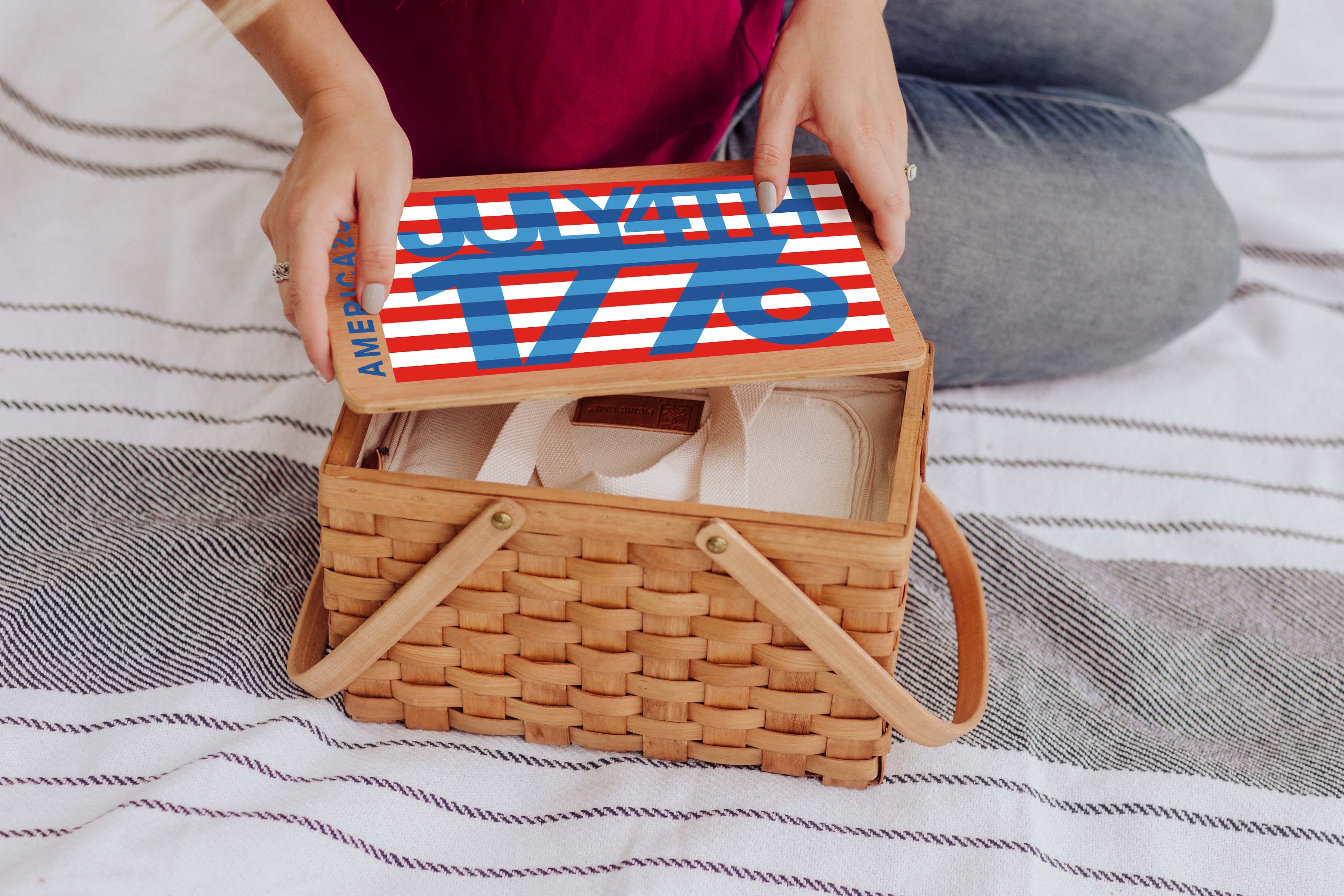 America250 - Poppy Personal Picnic Basket