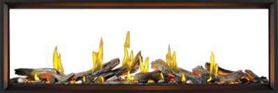 Tall Linear Vector™ 74 See Through with Luminous Logs