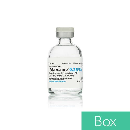 Marcaine® 0.25%, 2.5mg/ml 10ml Single Dose Vial - 10/Box