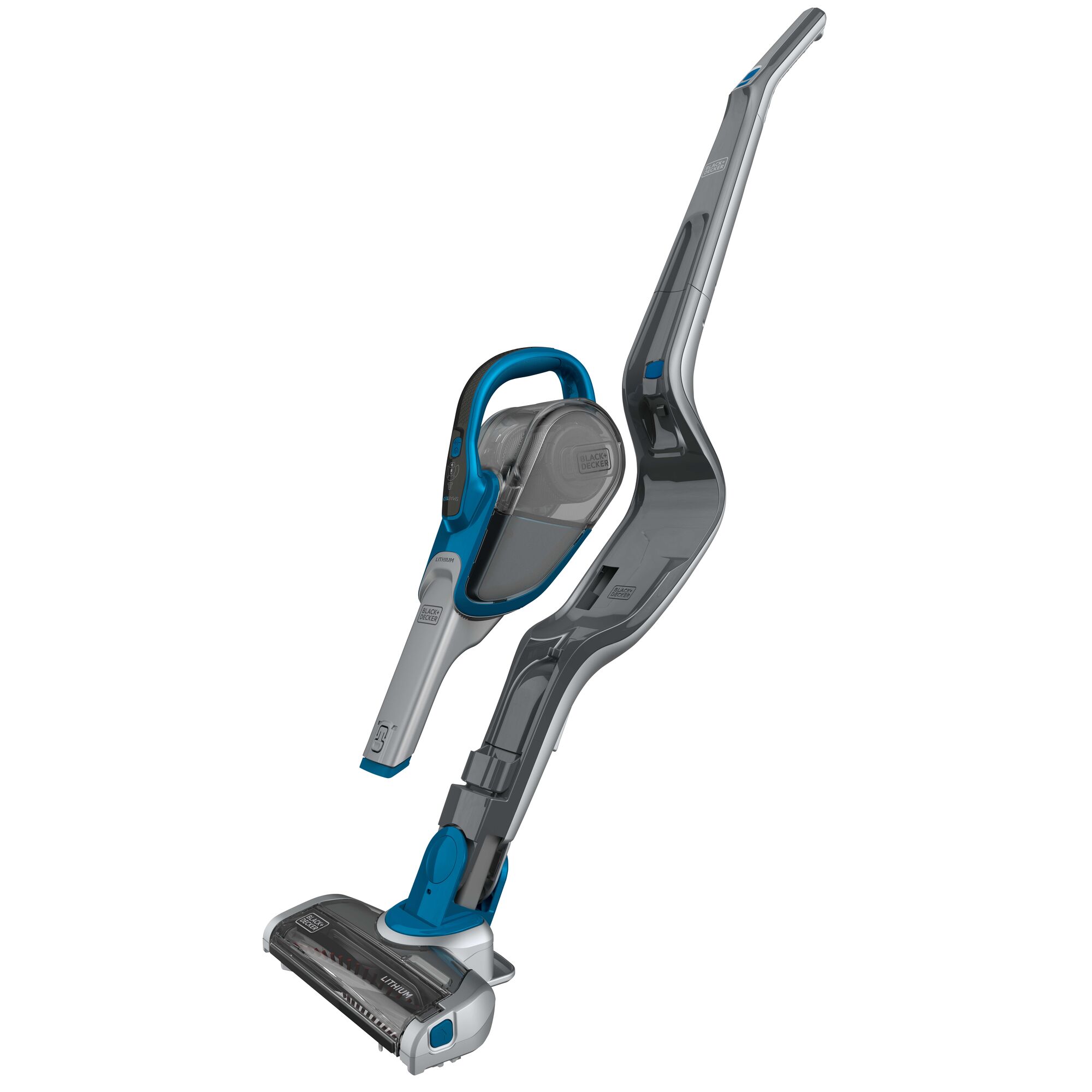 Cordless Lithium 2 in 1 Stick Vacuum deattached.