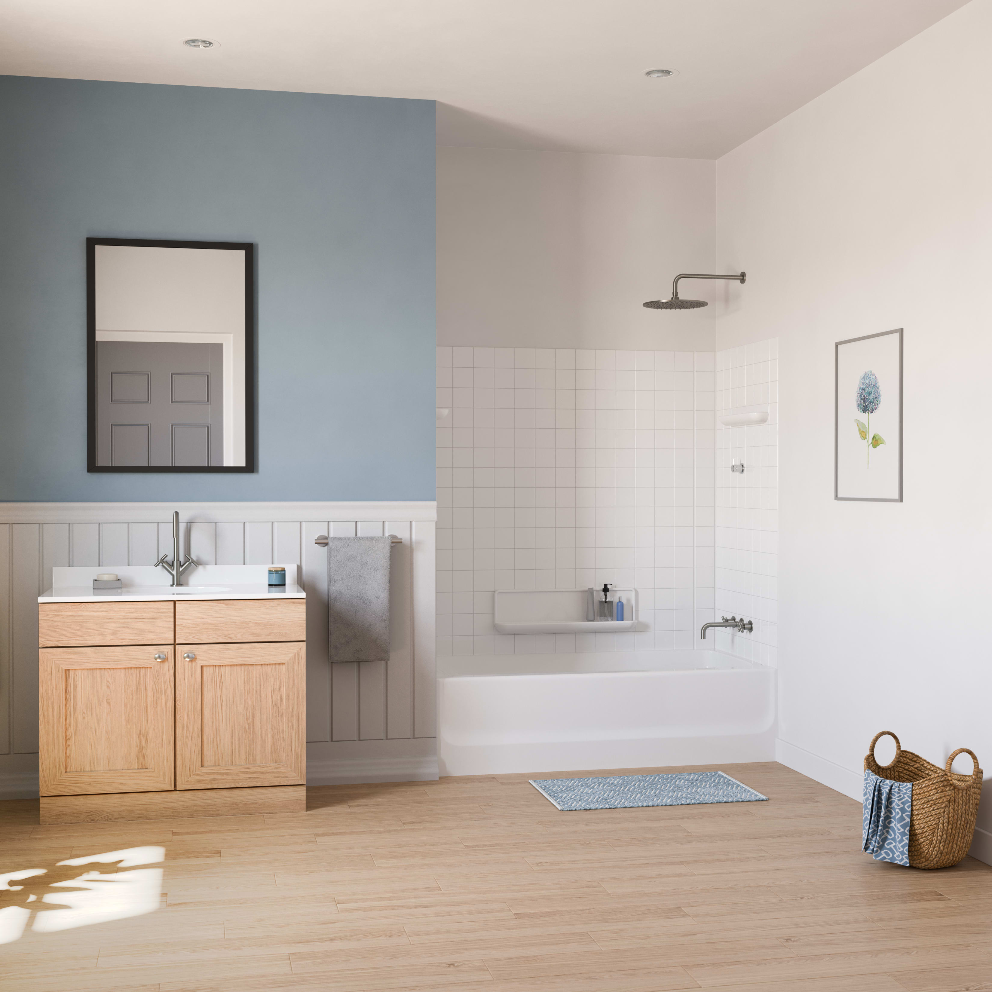 BT-3060L/R 30 x 60 Veritek Alcove Bathtub with Right Hand Drain in White view 3
