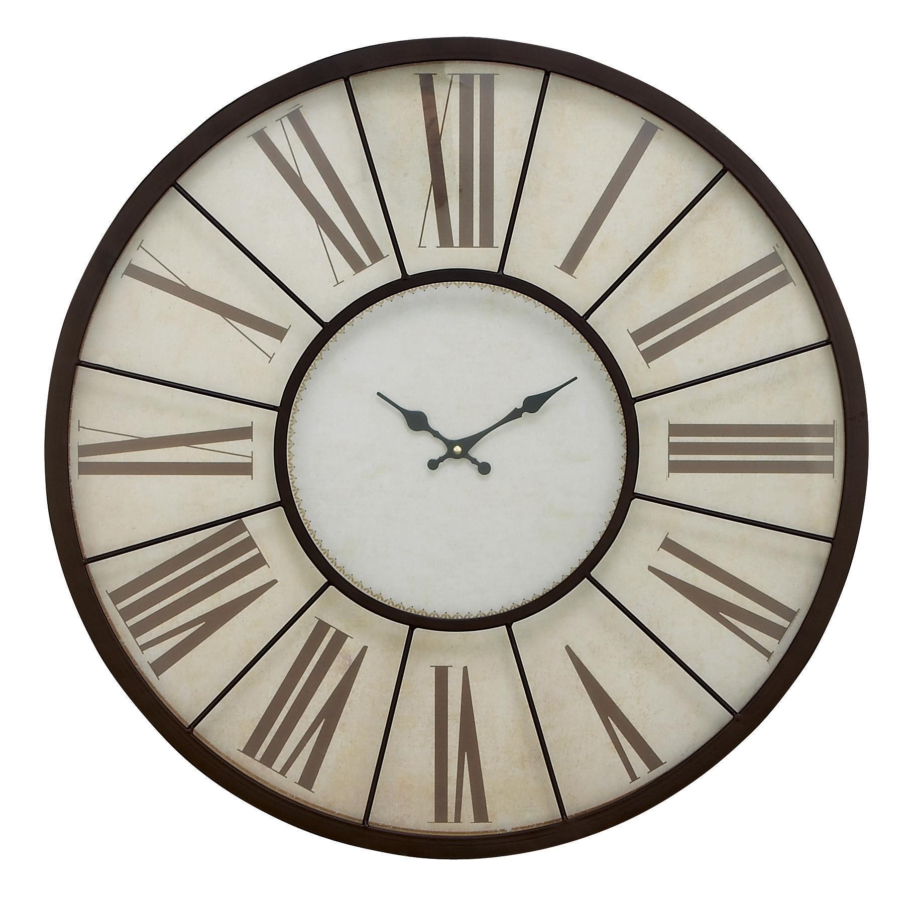 black metal  wall clock, 27" x 3" x 27"