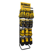 DEWALT PL-DPGMECHANICS Mechanics Style Glove Assortment 12 Peg Planogram, 72 Pairs