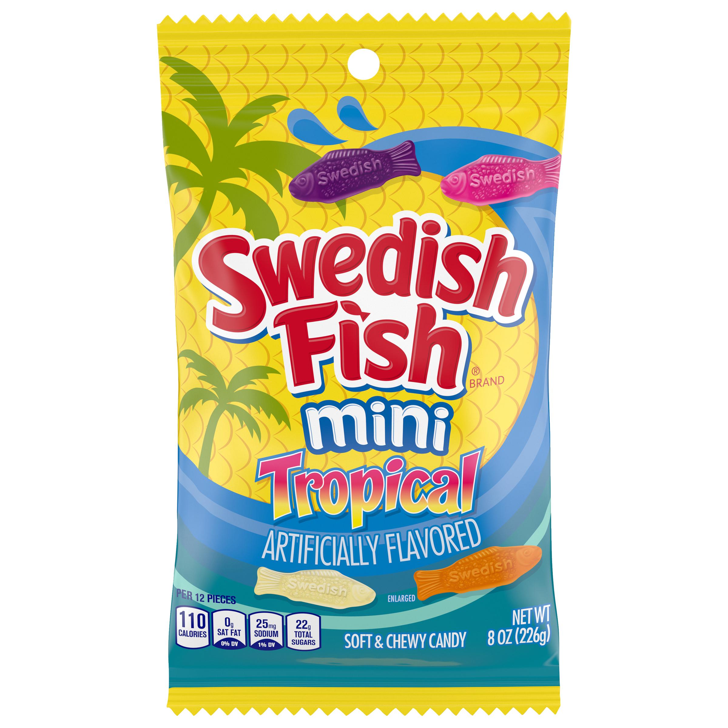 SWEDISH FISH Mini Tropical Soft & Chewy Candy, 8 oz-0