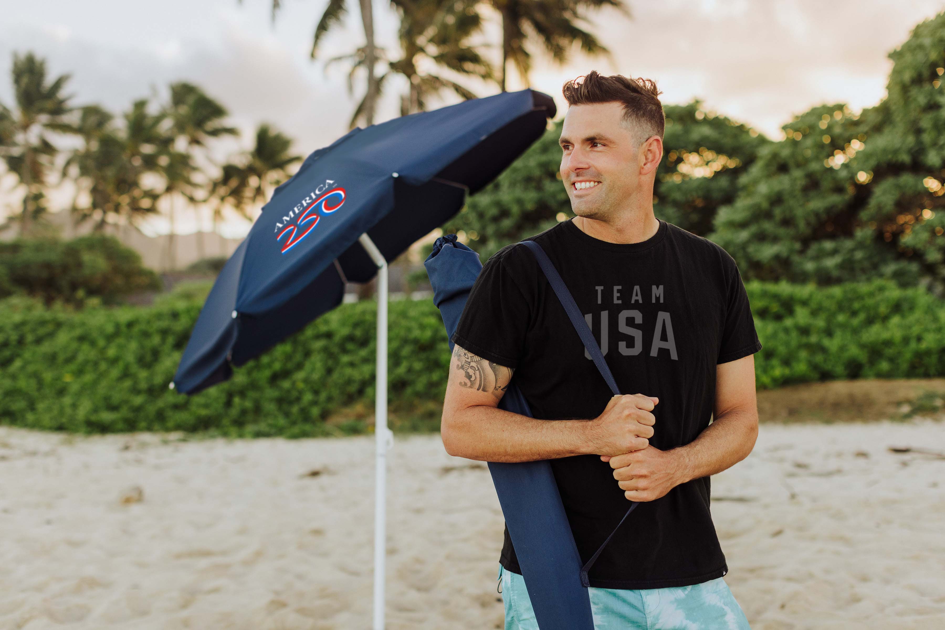 America250 America 250 - 5.5 Ft. Portable Beach Umbrella