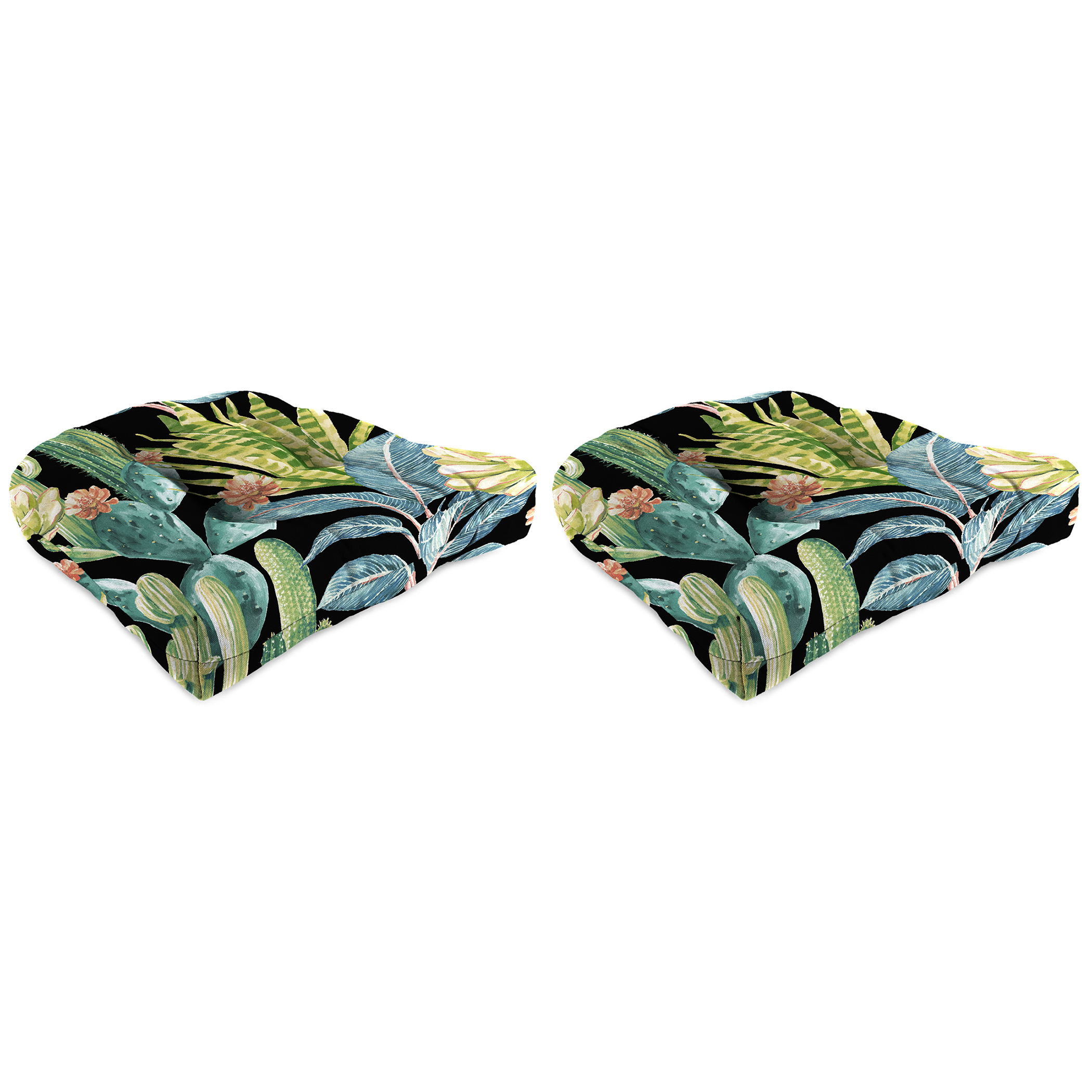 New Tufted Outdoor Patio Wicker Chair Seat Cushions 18", 2-Pack, Fade Resistant - Picture 9 of 23