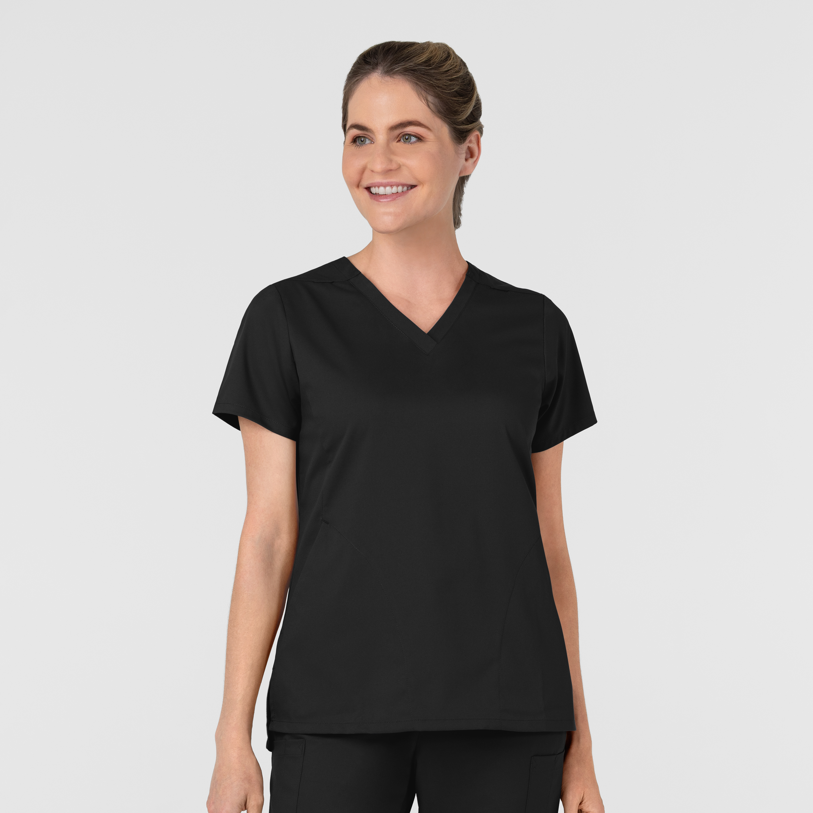 Boundless Women‘s Slip in Pockets V-Neck Scrub Top-Wonder Wink