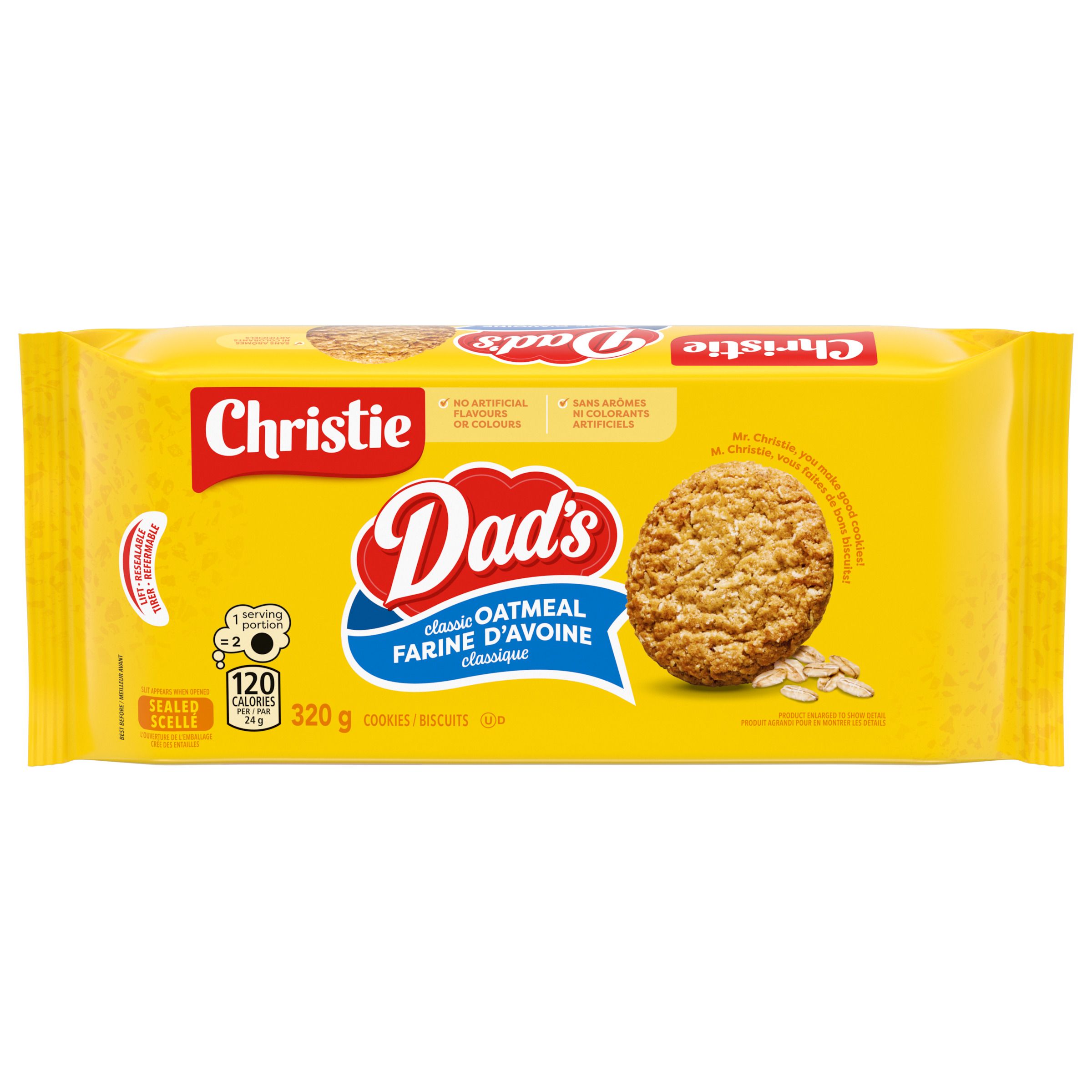 Biscuits DAD's farine d'avoine classique, 320 g-0