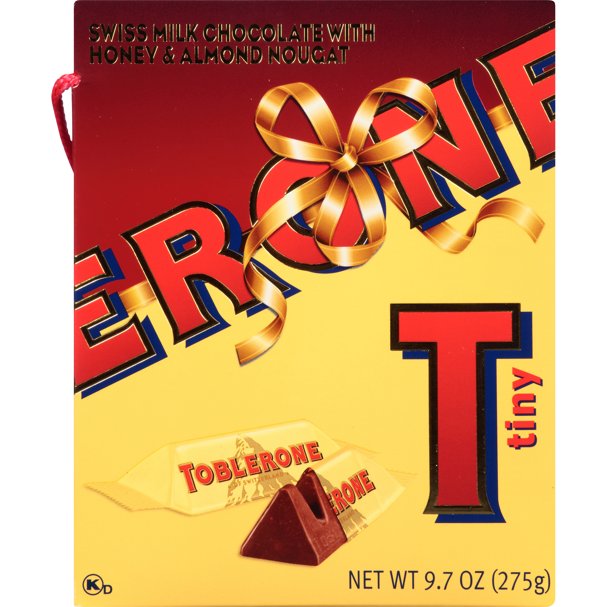 Toblerone Tiny Swiss Milk Chocolate Candy Bars with Honey and Almond Nougat, Holiday Chocolate Gift Box, 9.7 oz-thumbnail-2