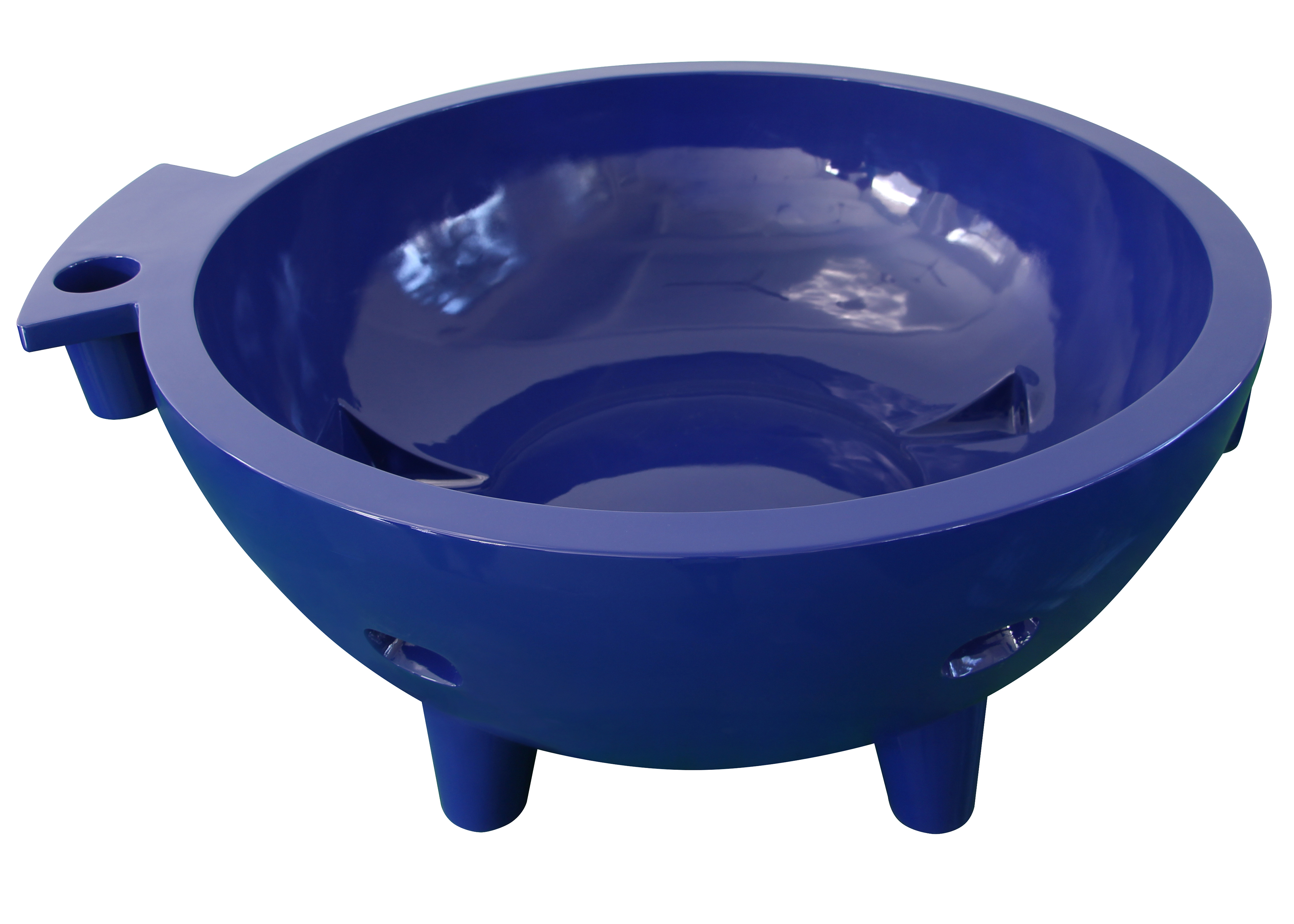 ALFI brand Circle Bathtub, Dark Blue, FireHotTub-DB