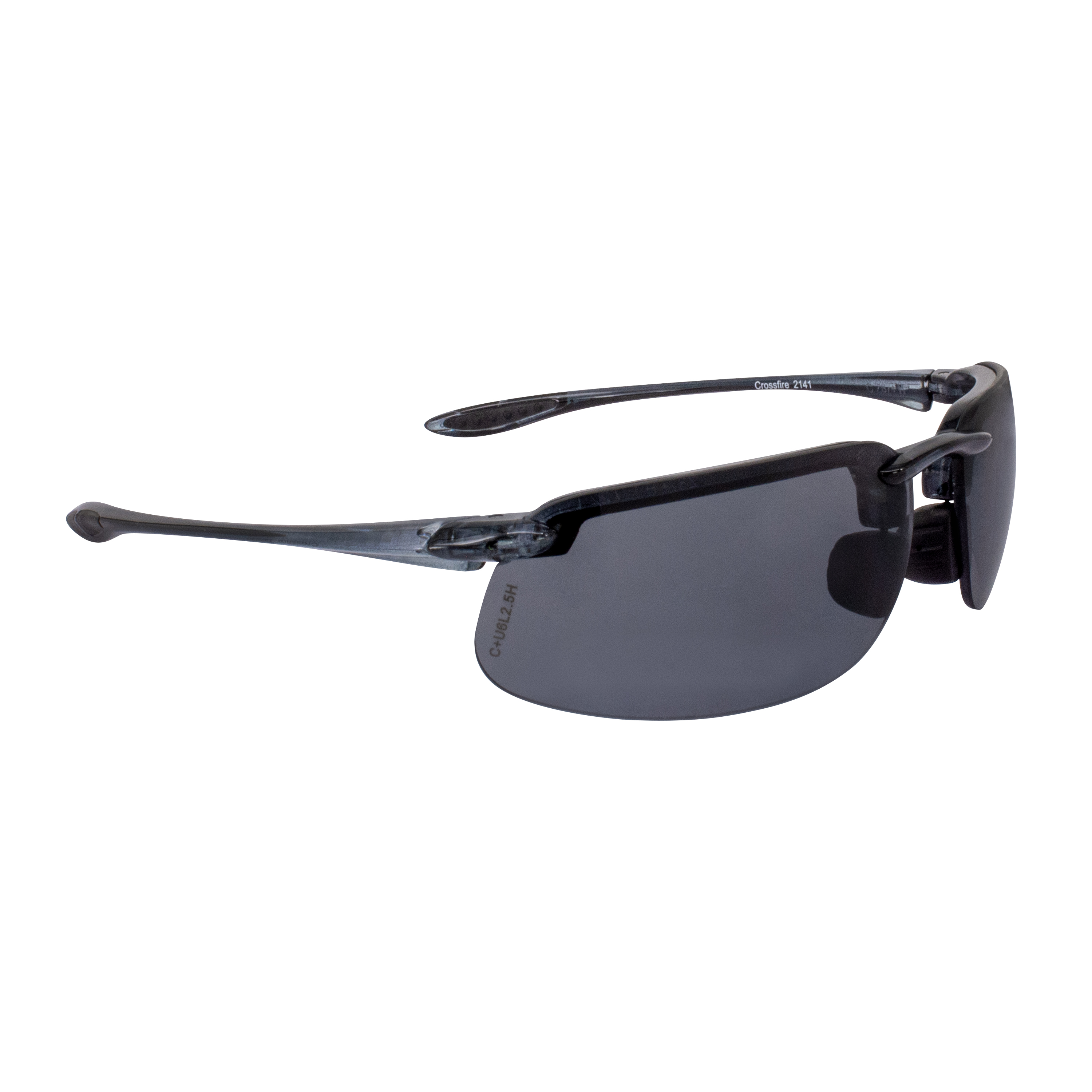 ES4 Premium Safety Eyewear - Crystal Black Frame - Smoke Lens