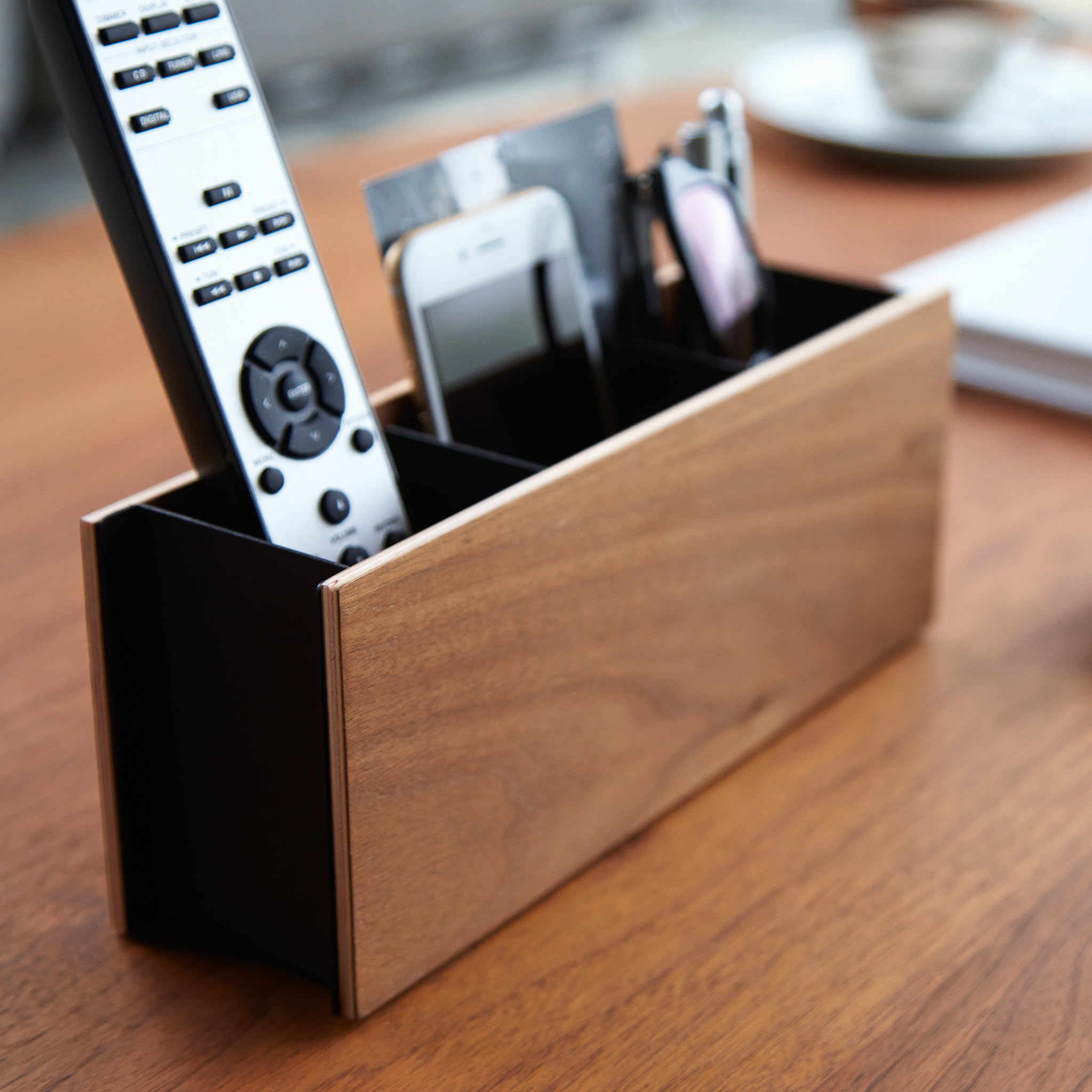 Tabletop Organizer : Elegant Wood Finish