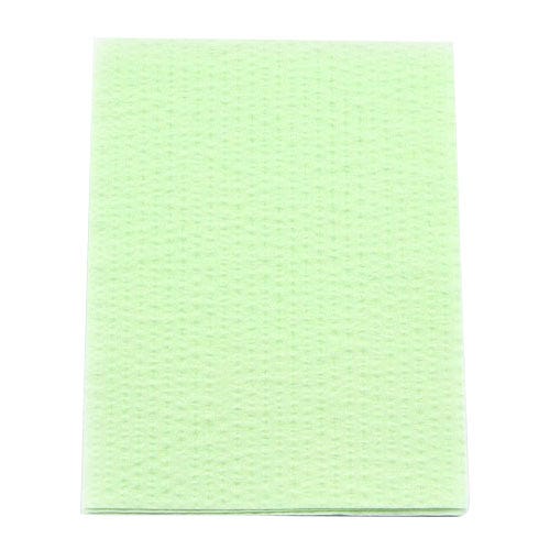 Advantage Plus® Patient Towels, 3-Ply Tissue with Poly, 18" x 13", Green - 500/Case