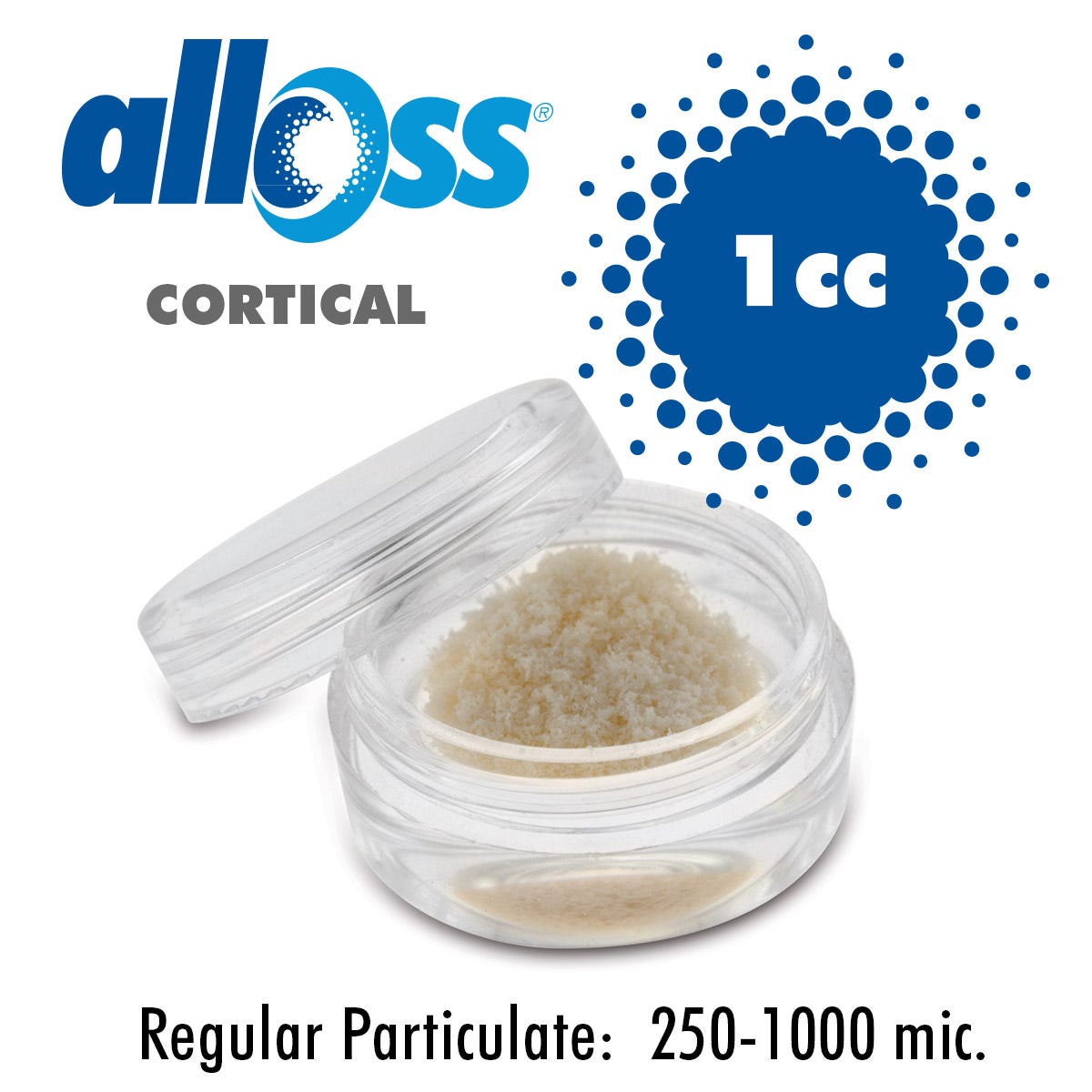 alloOss® Cortical Particulate  250-1000um (1.0cc)