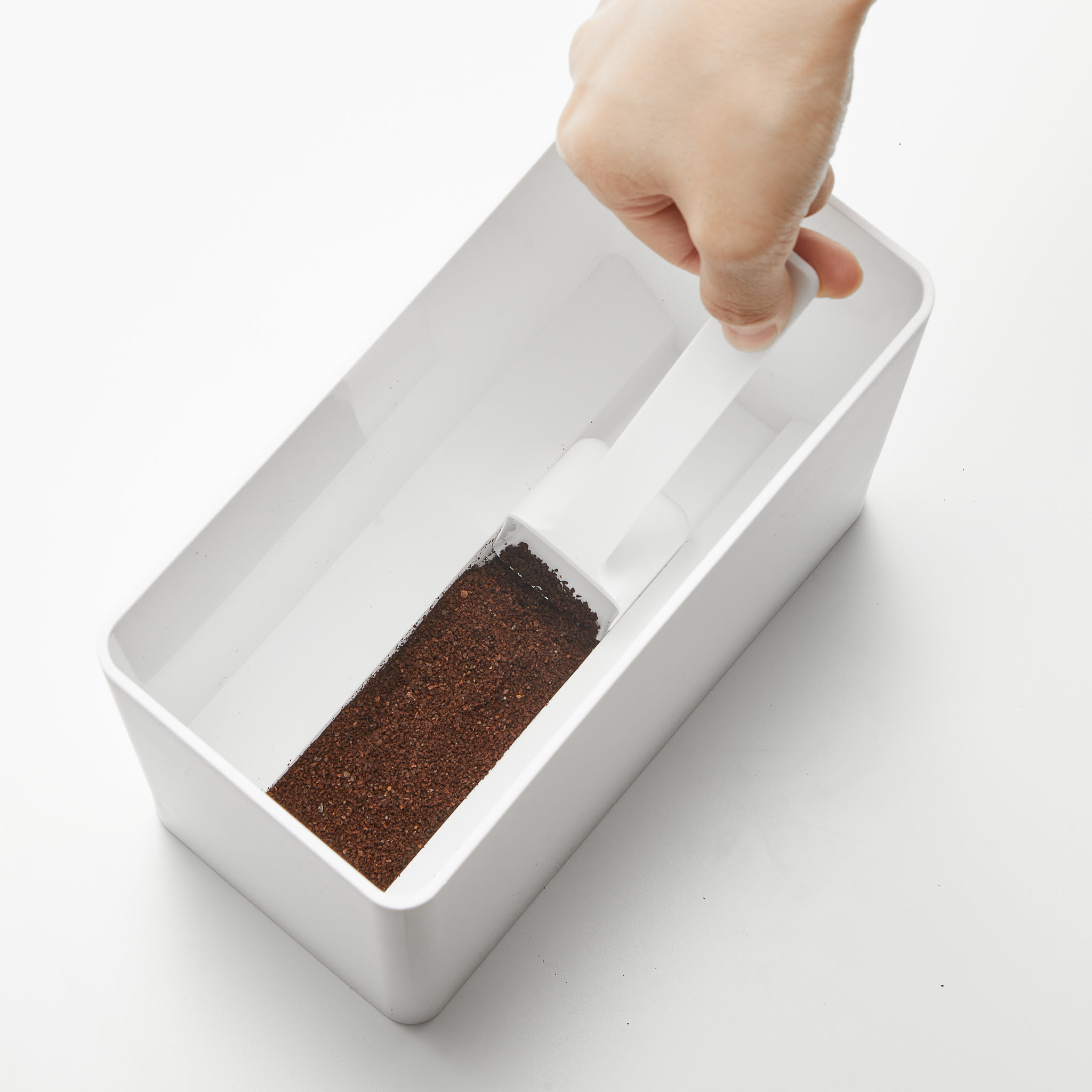 Luftdichter Kaffeevorratsbehälter : Einfaches und sauberes Schöpfen von gemahlenem Kaffee bis zur letzten Schaufel