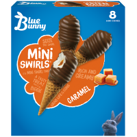 Mini Swirls Caramel Cones, 8pk