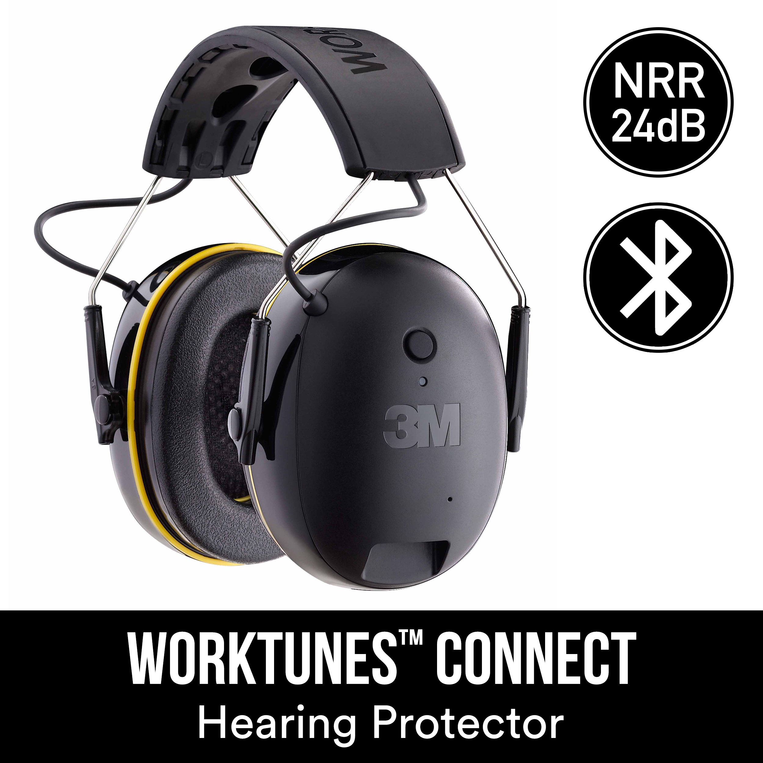 SKU 7100160539 | 3M™ WorkTunes™ Connect Wireless Hearing Protector with Bluetooth® Technology