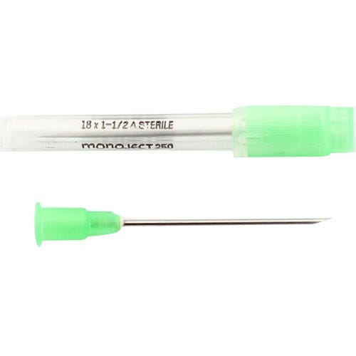 Needle Hypodermic Sterile 18ga x 1 1/2" - 100/Box