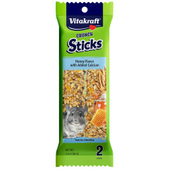 Image of Vitakraft Crunch Sticks Chinchilla Treat  Honey Flavor+Calcium - 2 Sticks