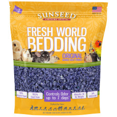 Image of Sunseed Fresh World Paper Bedding Purple for Small Animal & Bird 2130 cu in