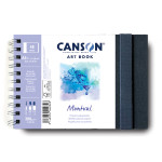 Canson Artist Series Montval Watercolor Art Book, Fabric Cover, Side Wire Binding, 48 Sheet, 8.3x5.8 inch