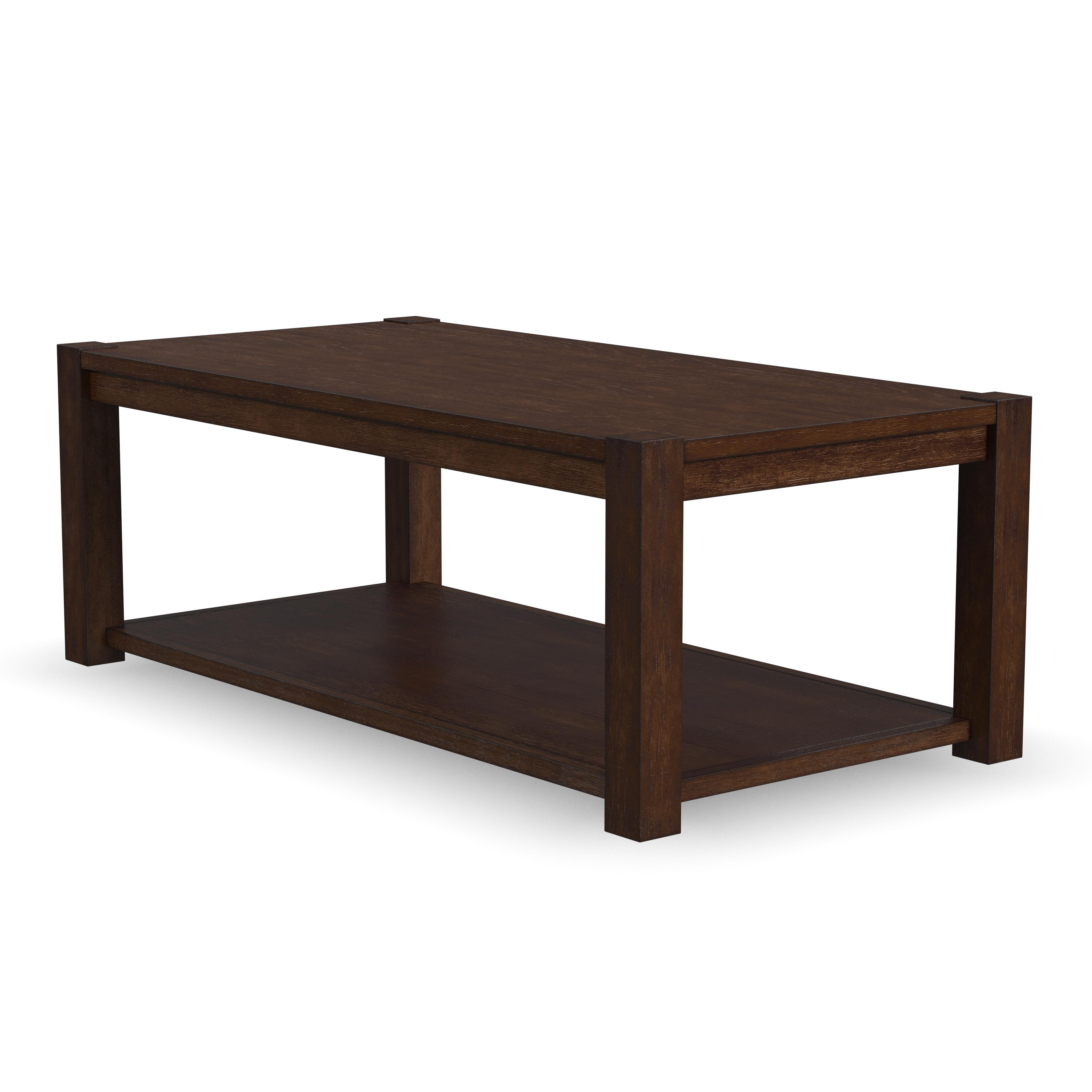 Flexsteel Boulder Rectangular Coffee Table with Casters
