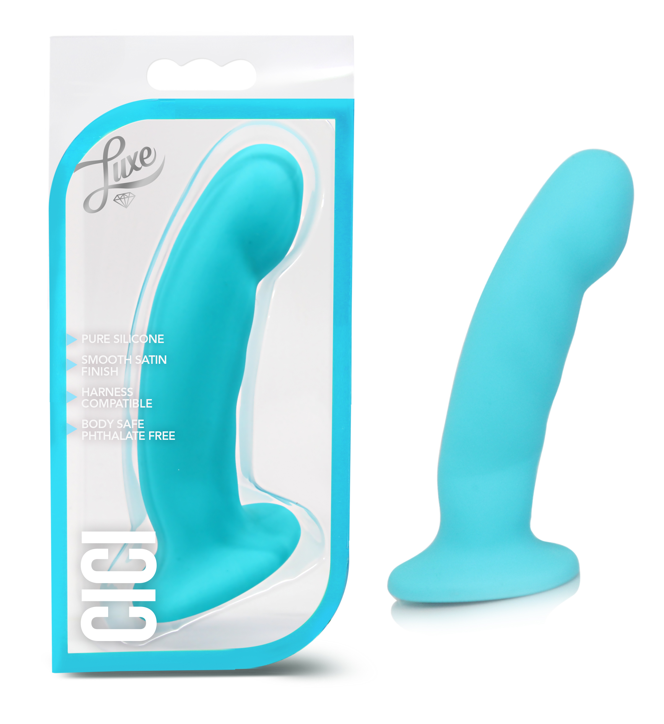 Blush Luxe Cici Realistic Blue 5.75-Inch Long Dildo