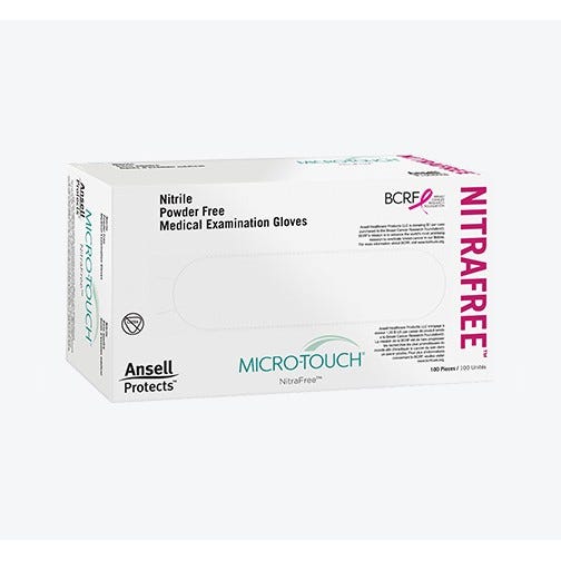 Micro-Touch® NitraFree™ Exam Gloves, X-Small, Nitrile, Powder-Free - 100/Box