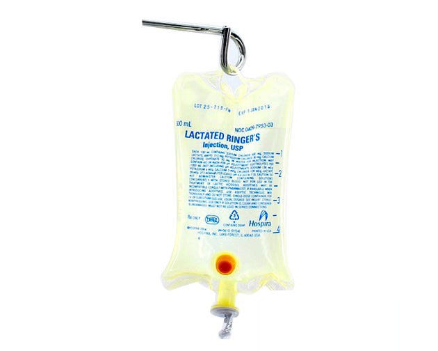Lactated Ringer's, 250ml Plastic Bag for Injection - 24/Case