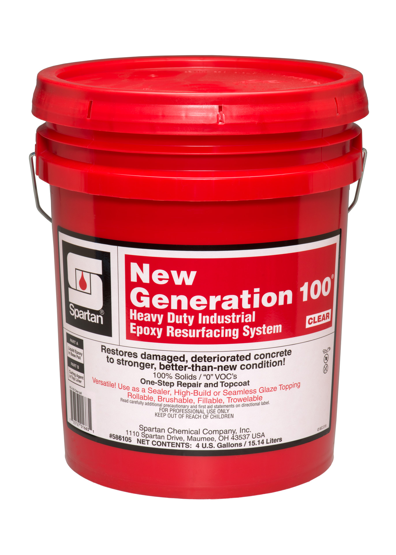 Spartan Chemical Company New Generation 100 Clear, 4GAL IN PAIL