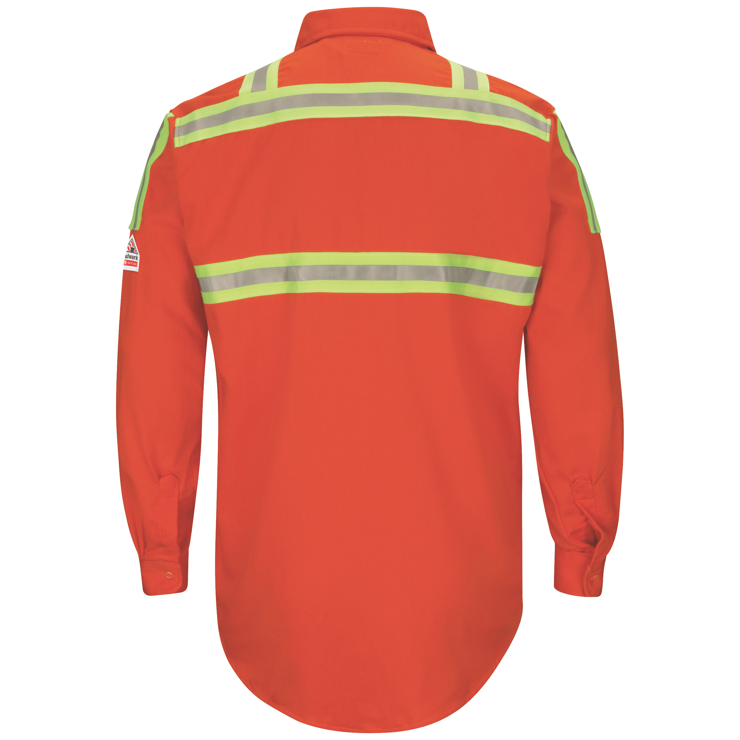 Picture of Bulwark® SLAT Men's Midweight FR Enhanced Visibility Uniform Shirt with Silver/Yellow Striping