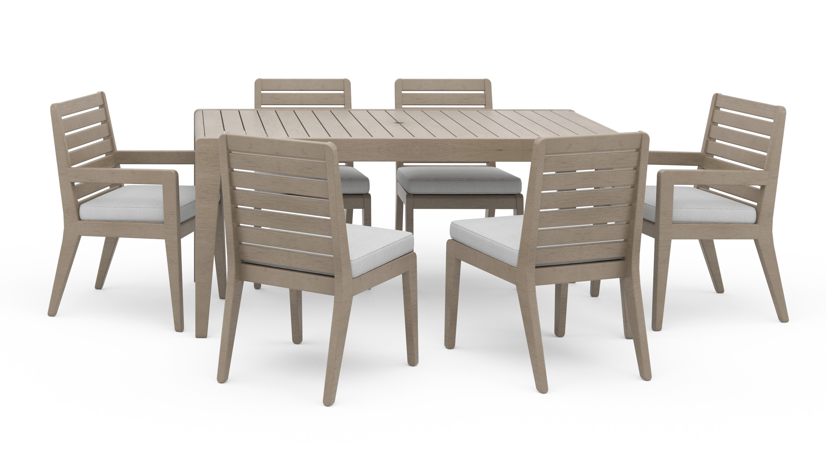 Homestyles Sustain Outdoor Dining Table and Six Chairs