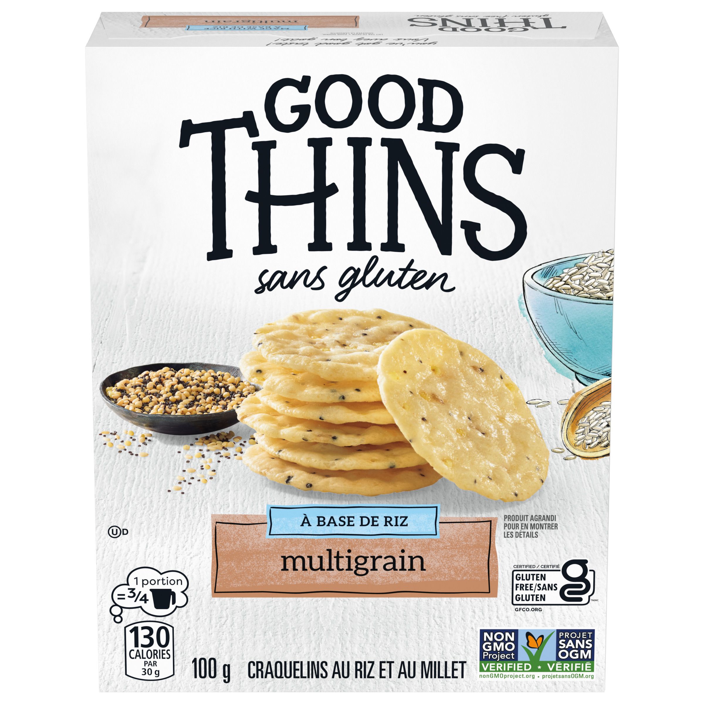 Craquelins GOOD THINS Riz, multigrain 100 g-thumbnail-0