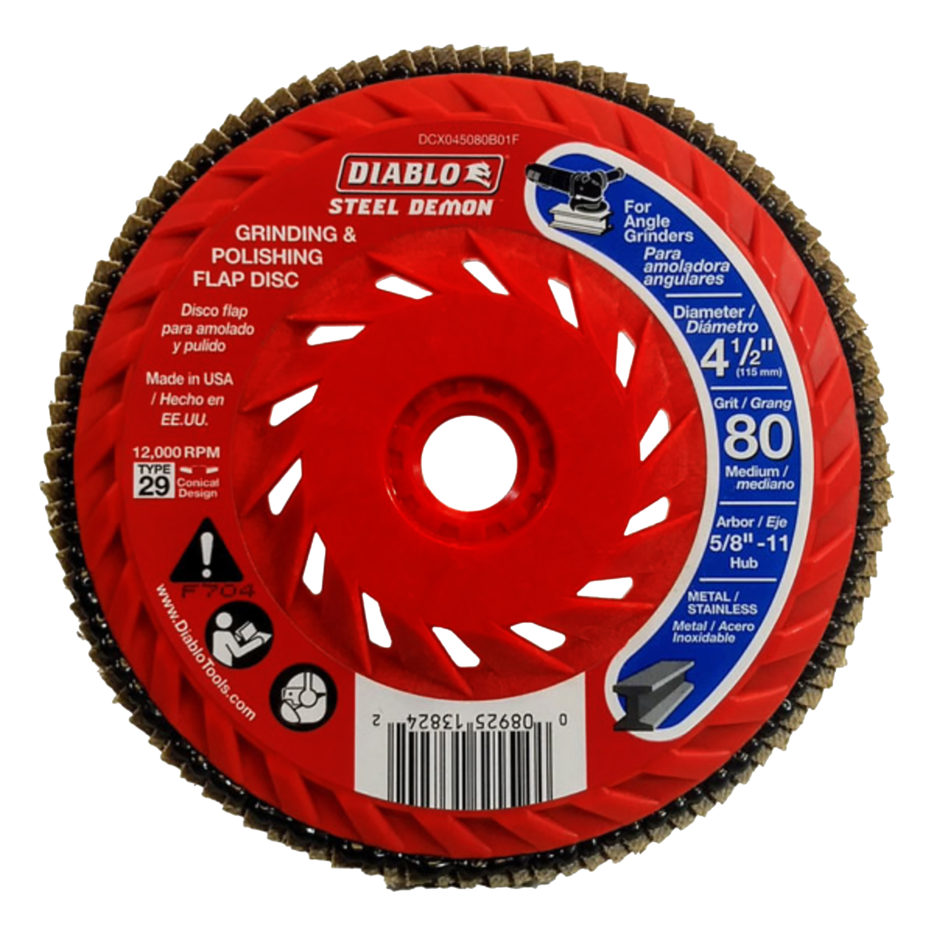 4-1/2 in. Flap Disc 80 Grit Speed Hub