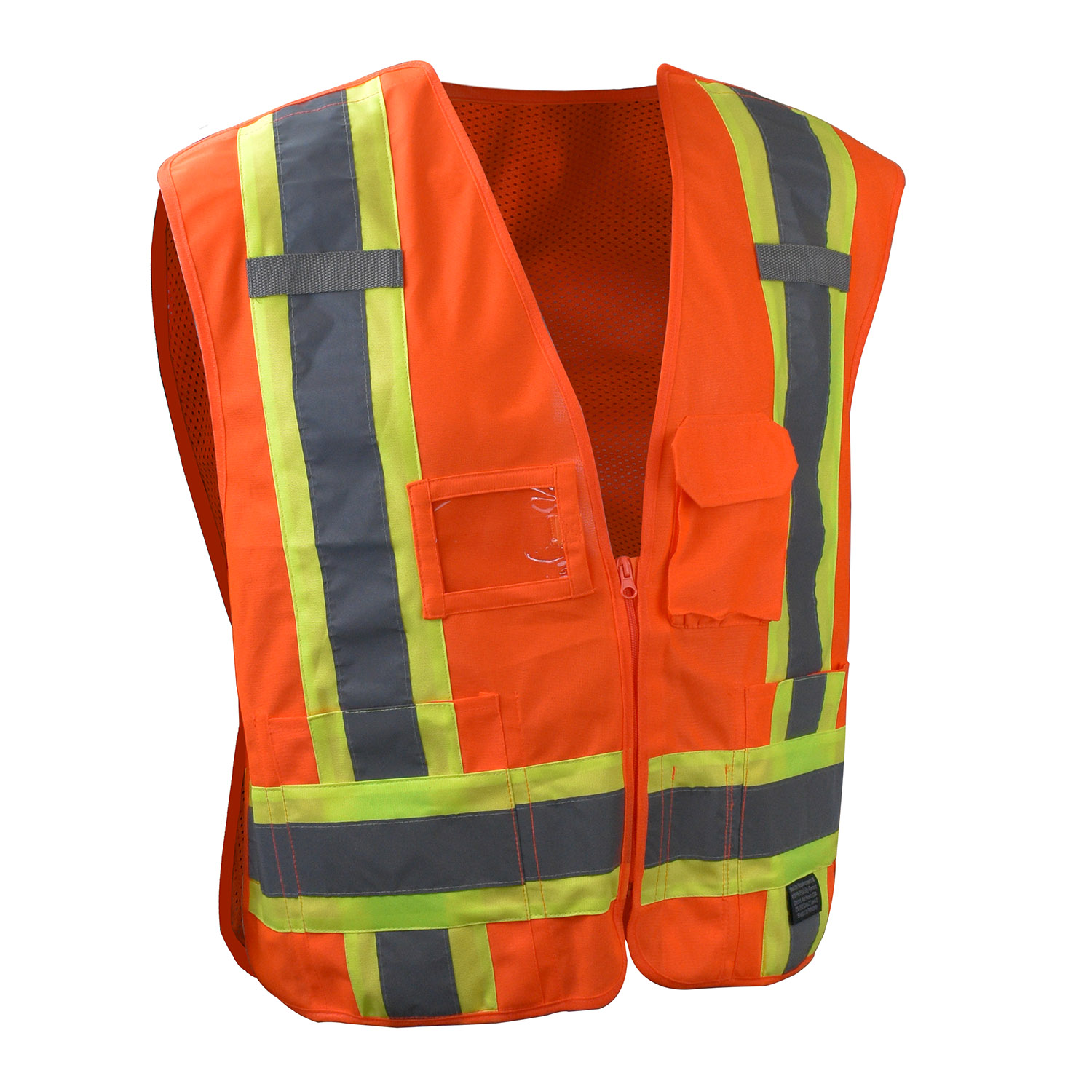 SV020X-2 Heavy Duty 7-Pocket Tear Away Cruiser Vest X-Back - Hi Vis Orange - Size 2X