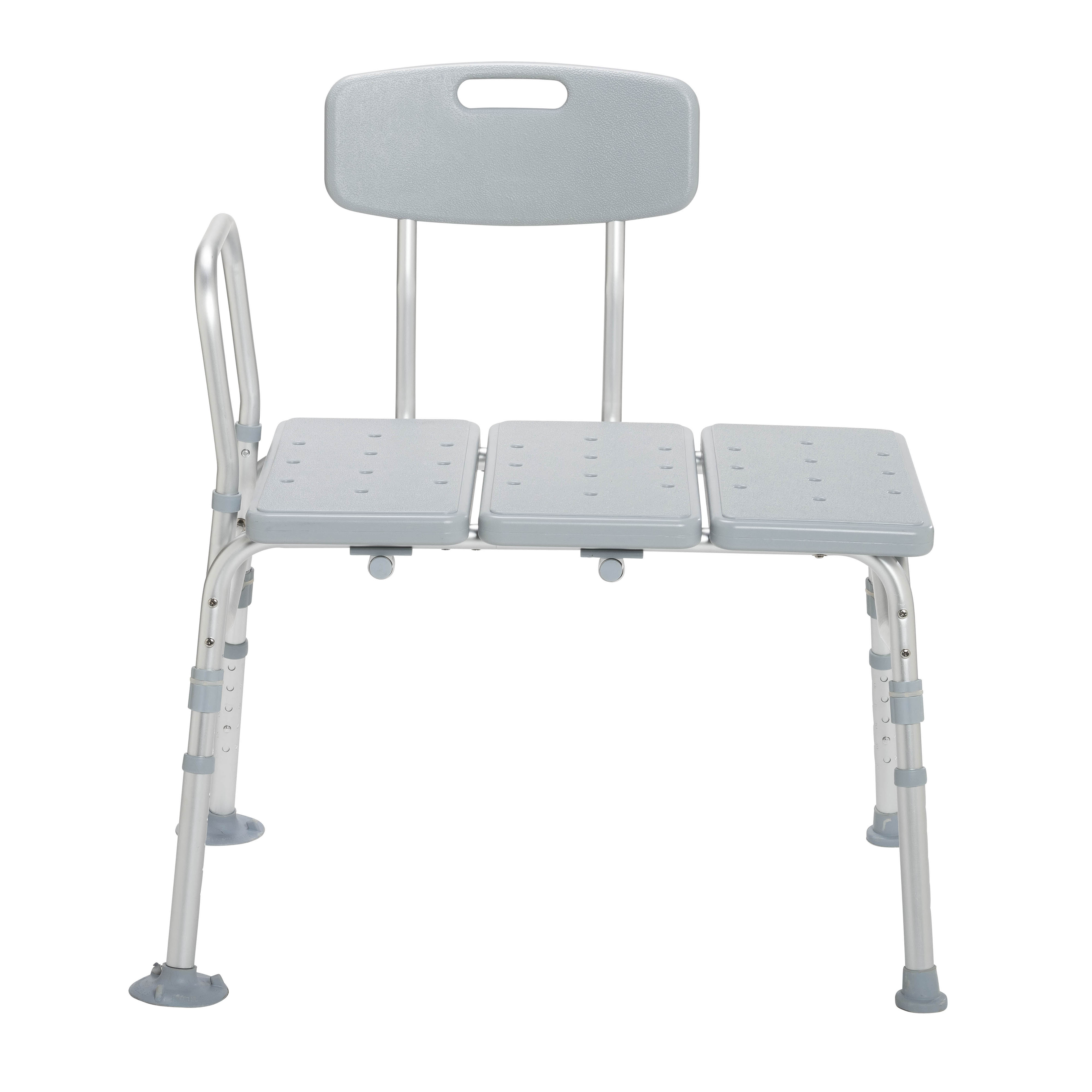 Drive Medical Plastic Tub Transfer Bench with Adjustable Backrest