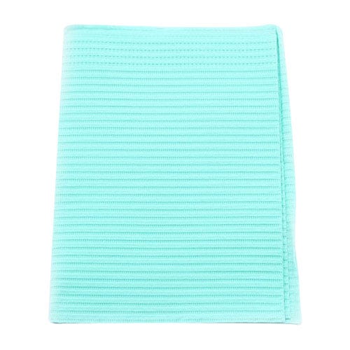 Polyback® Patient Towels, 3-Ply Tissue with Poly, 19" x 13", Aqua - 500/Case