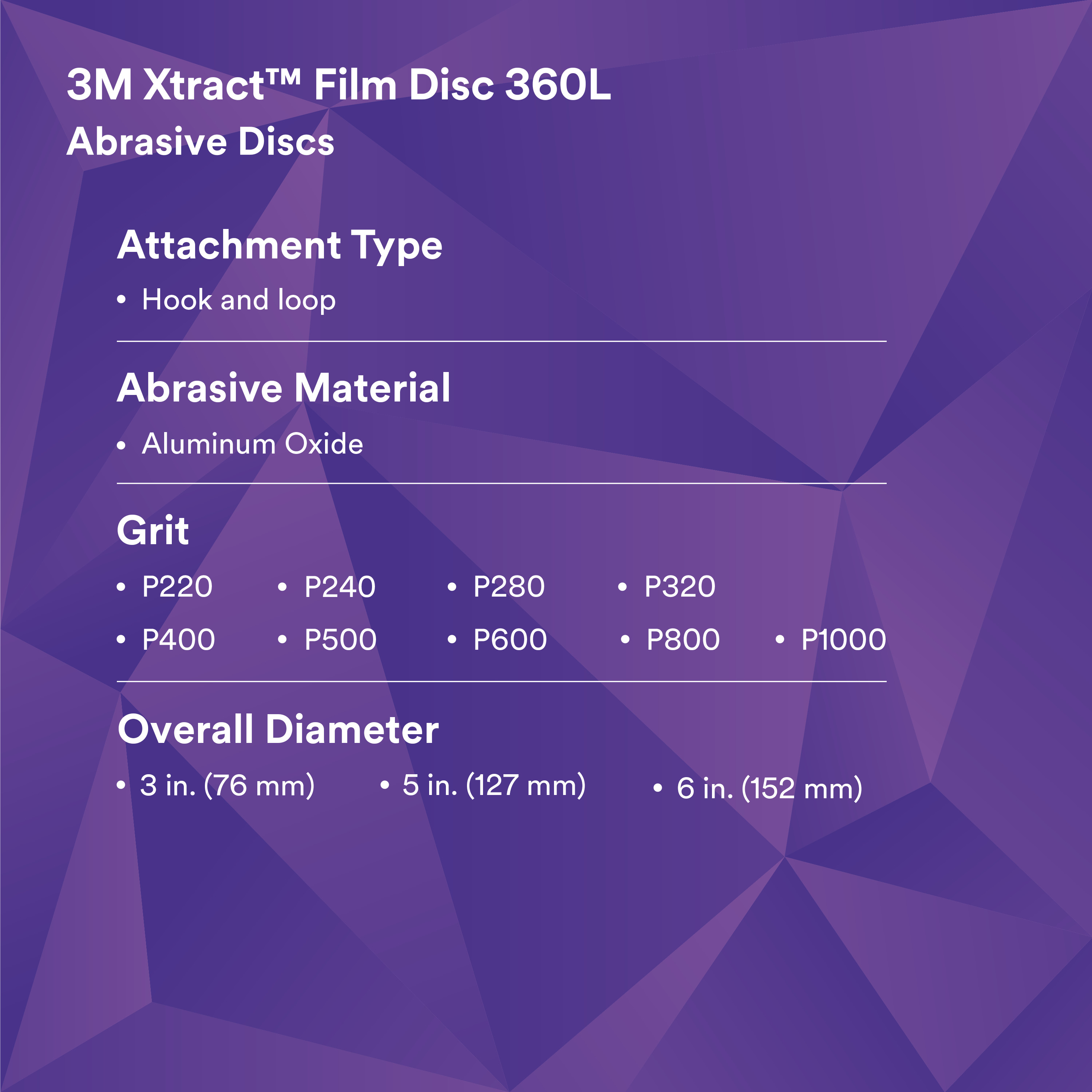 SKU 7100077625 | 3M Xtract™ Film Disc 360L