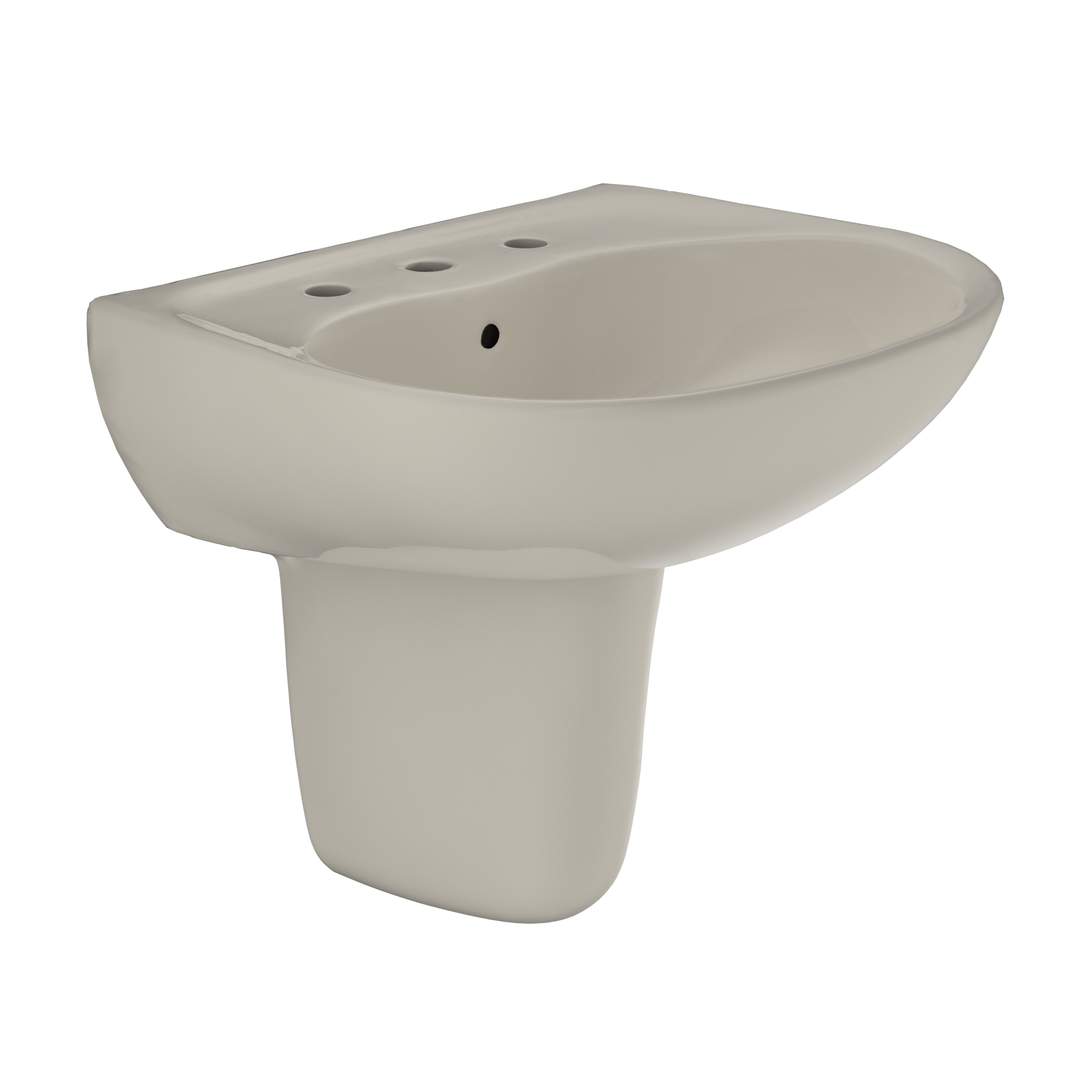 TOTO Supreme Oval Wall-Mount Bathroom Sink with CEFIONTECT and Shroud for 8 Inch Center Faucets, Bone, Vitreous China, LHT241.8G#03