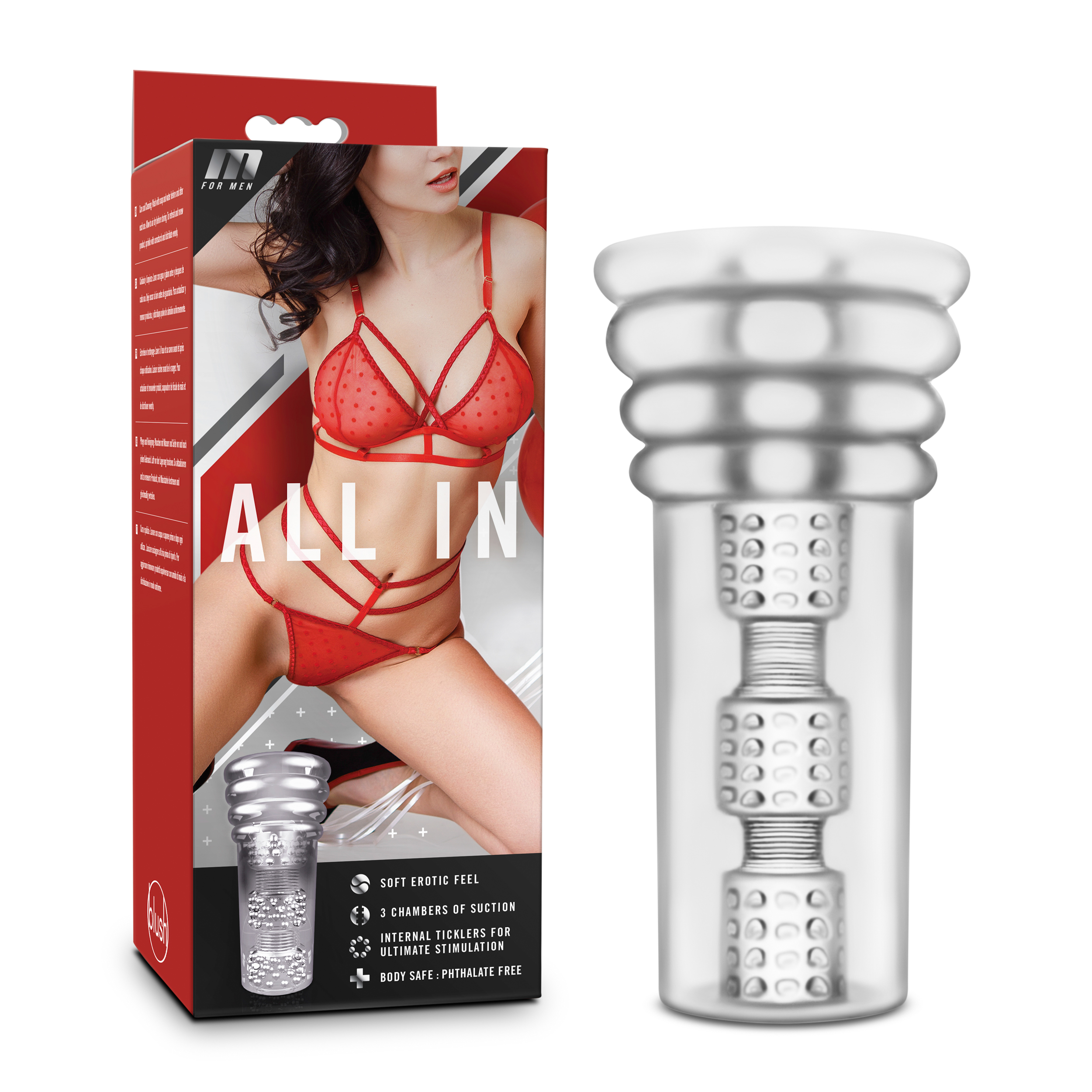 Blush M for Men All In Clear Masturbator / Stroker