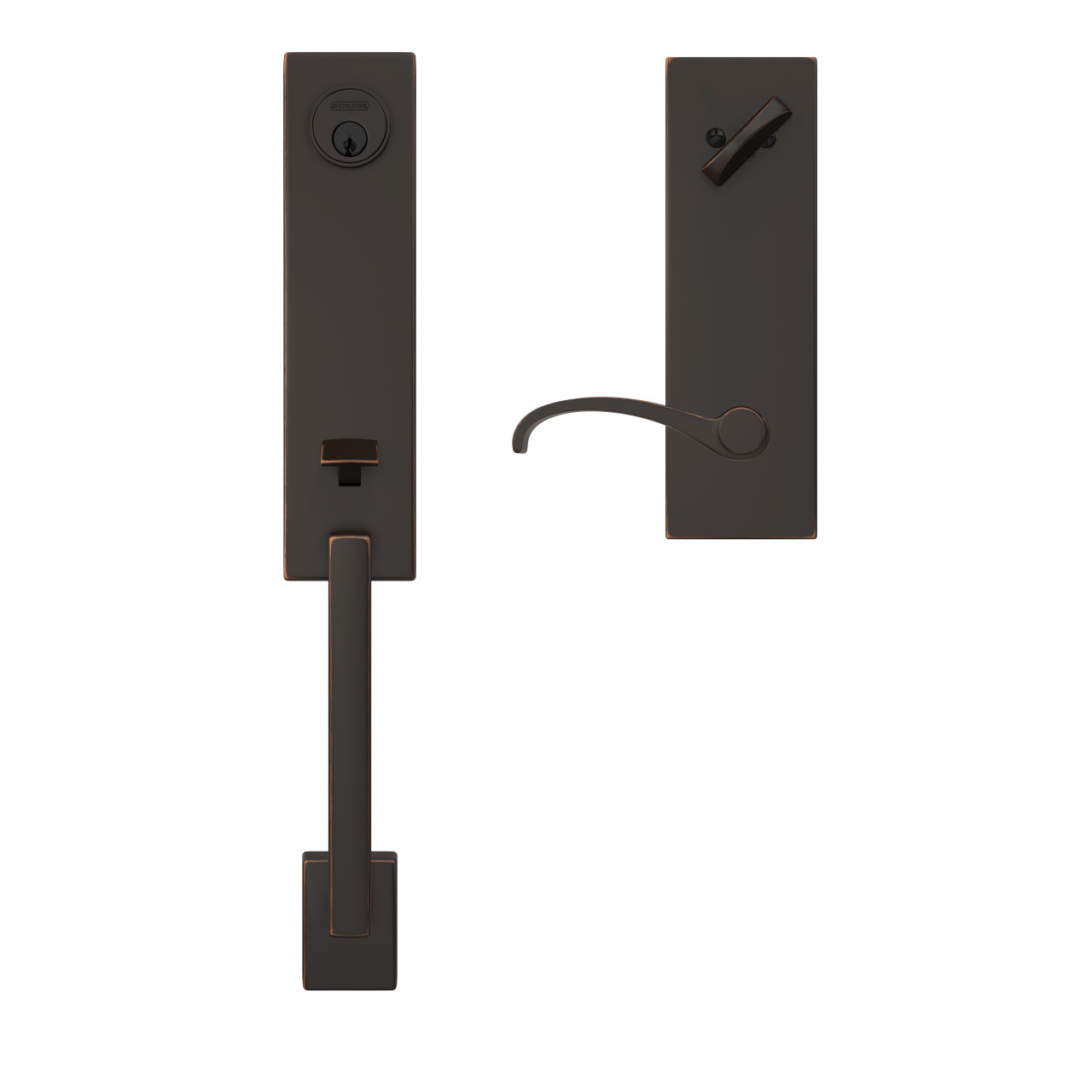 Custom 3/4 Trim Single Cylinder Handleset and Whitney Lever with Century Trim