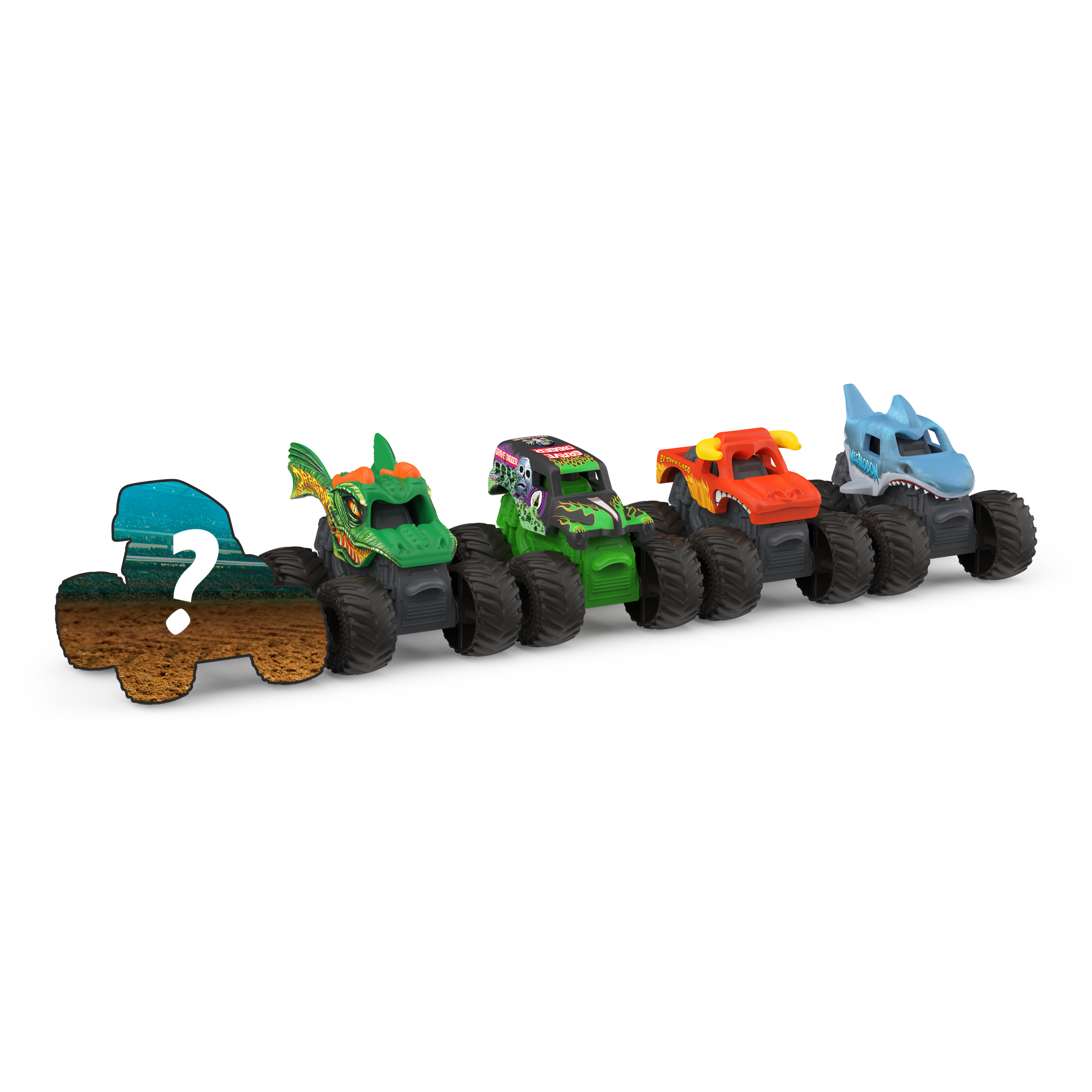 Monster Jam, Official Mini Collectible Monster Trucks 5Pack with 1