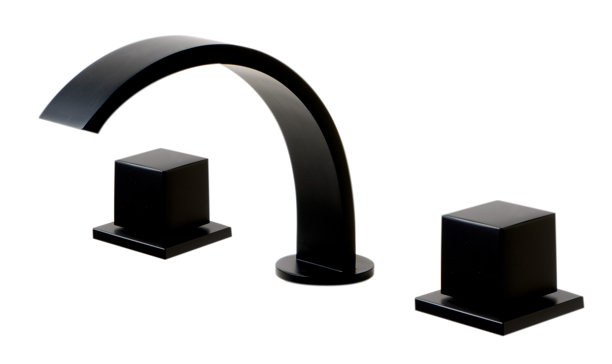 ALFI brand 1.2 GPM Cube Curved Spout Bathroom Faucet, Modern, Black Matte, AB1326-BM