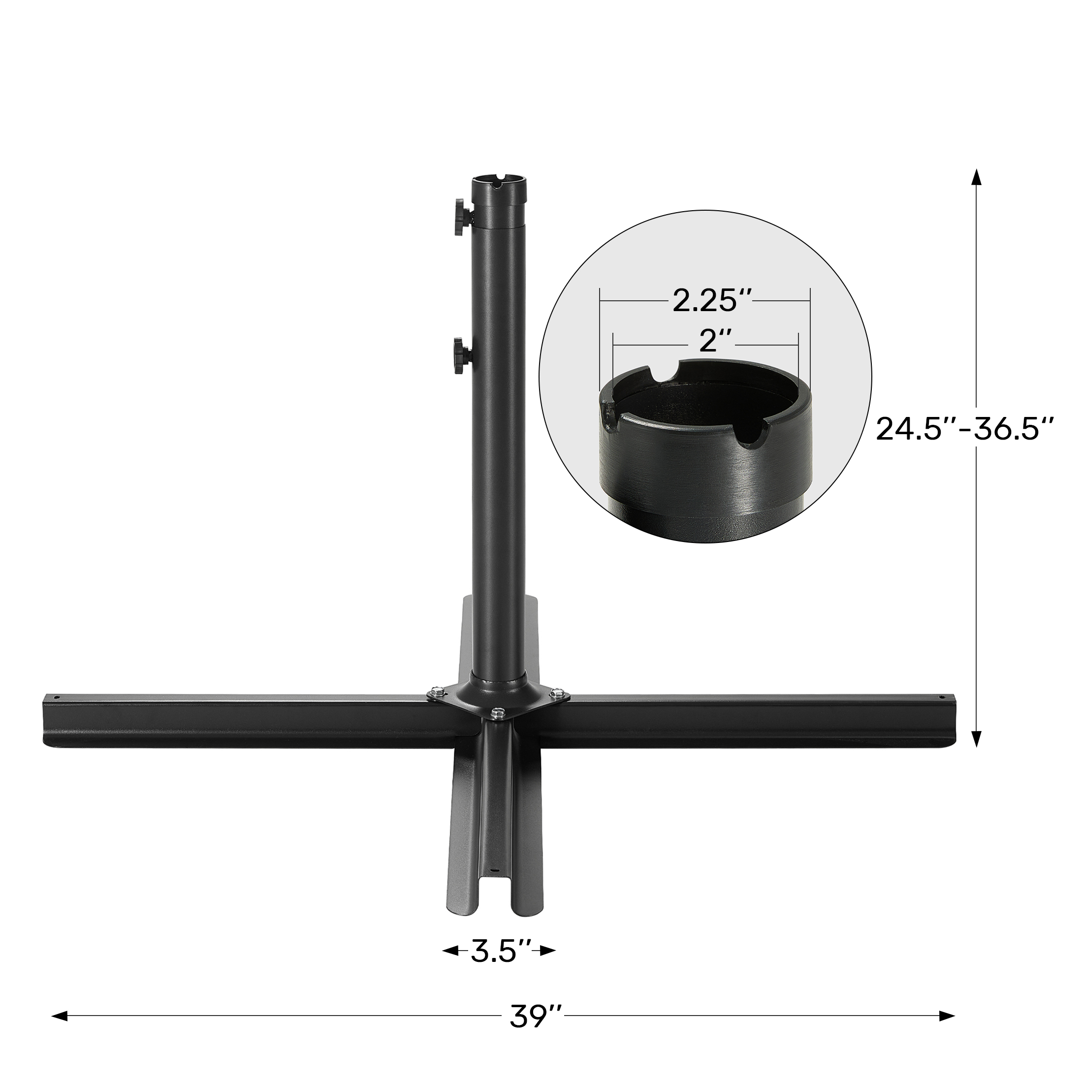 Heavy duty Patio Umbrella cross brace stand kitWWT Spec Image