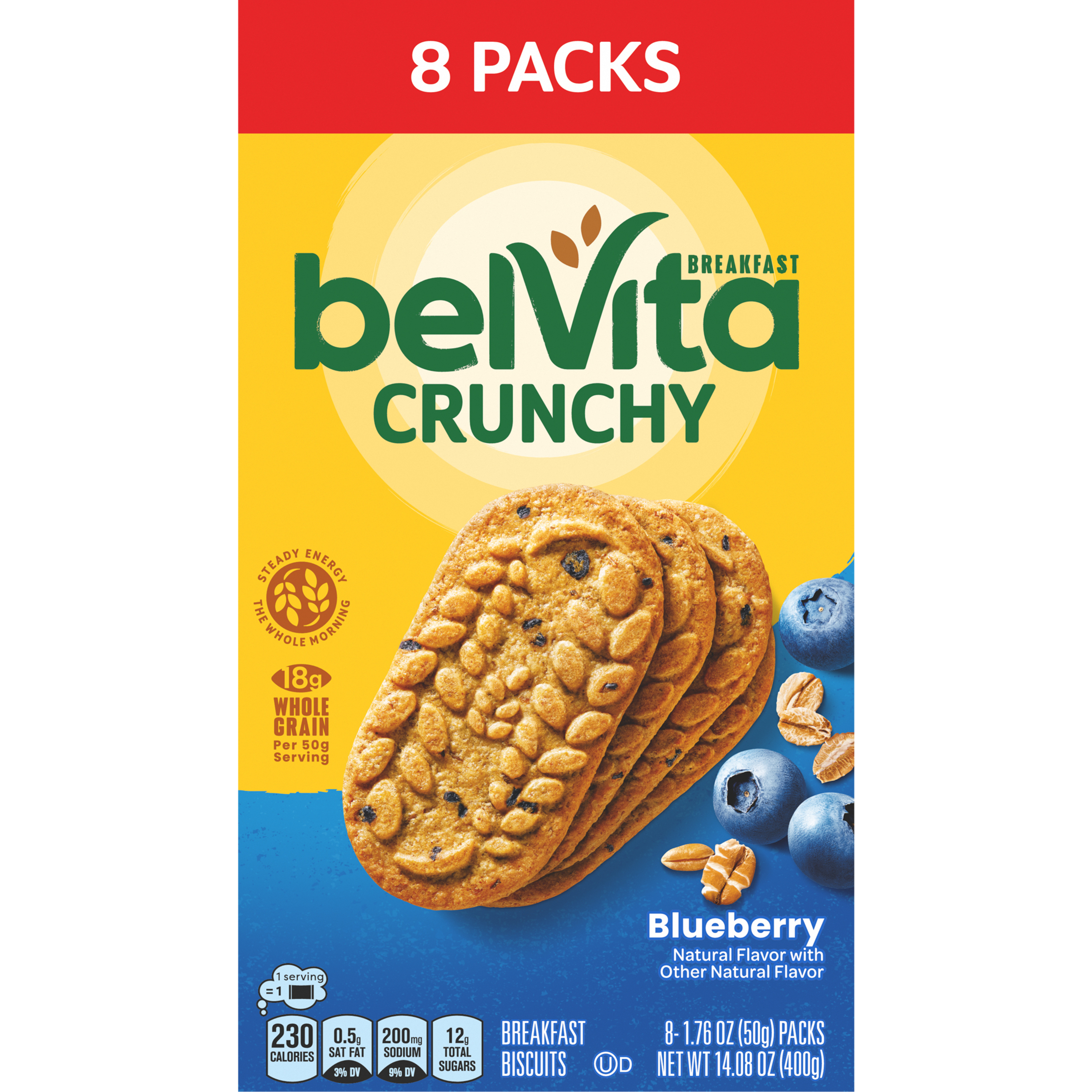 BELVITA Crunchy Blueberry Breakfast Biscuits 14.08 OZ-thumbnail-2