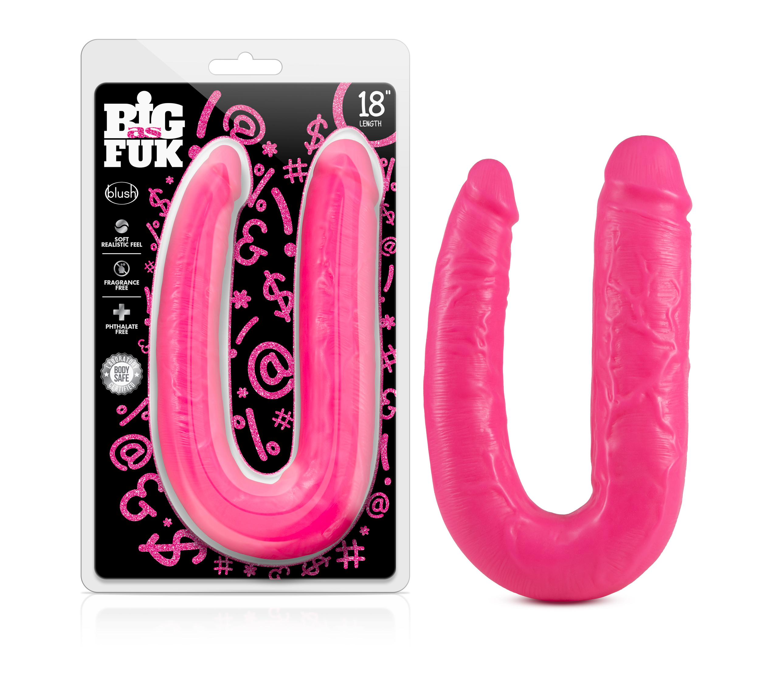 Blush Big As Fuk Pink 18-Inch Long Dildo