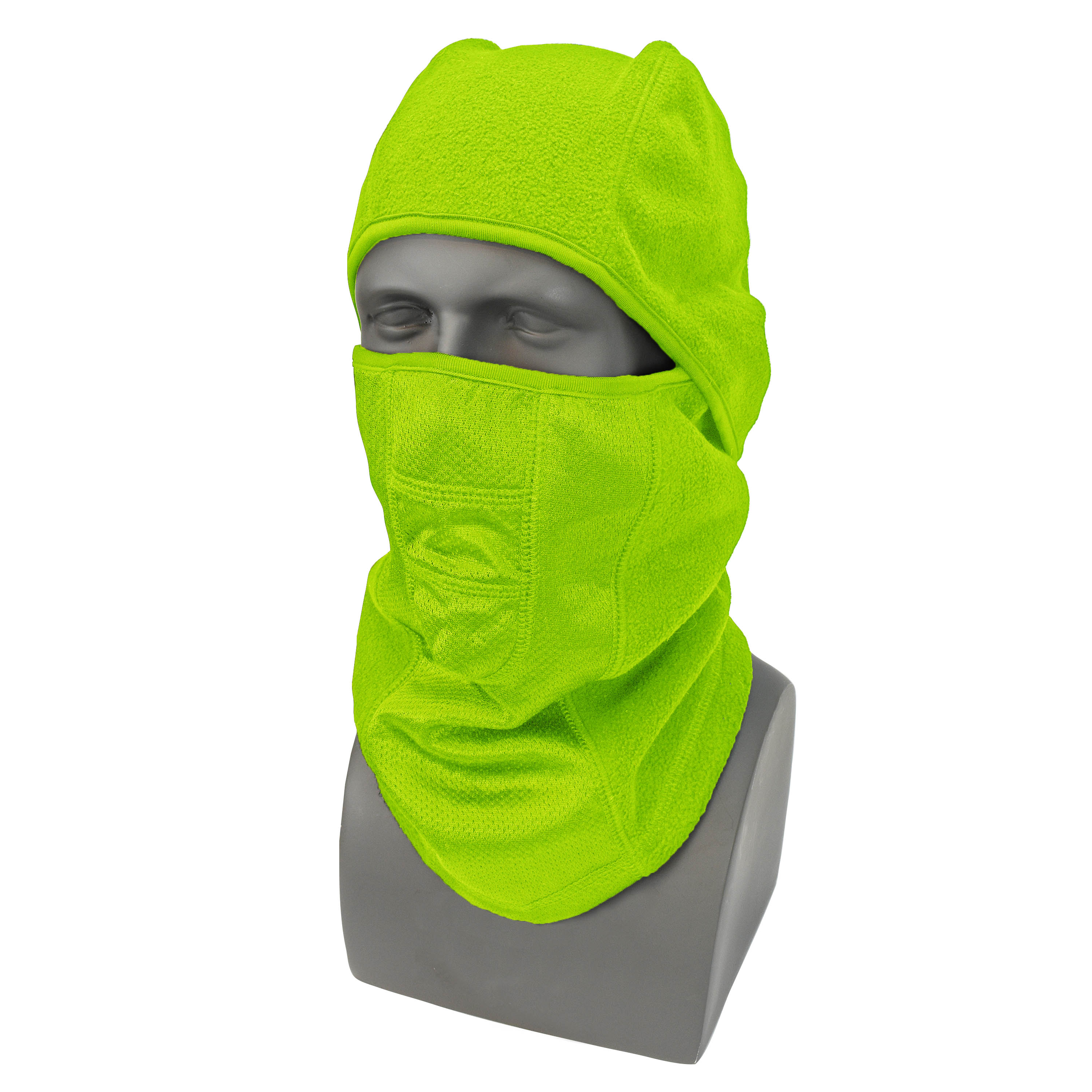 Nordic Blaze Hinged Fleece Balaclava - High Visibility Green