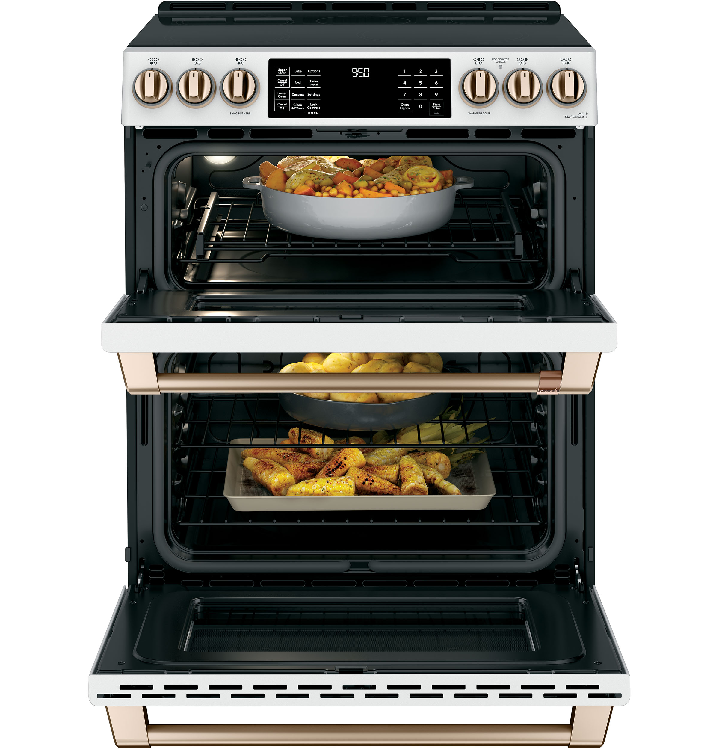 30" S/I — Induction RG — 5 Element — Slf Cln w/ Stm Cln Opt — Dbl Oven — True European Conv w/ Precise Air — Slf Cln Roller Rck — ADA Compliant — Connectable via built-in WiFi view 6