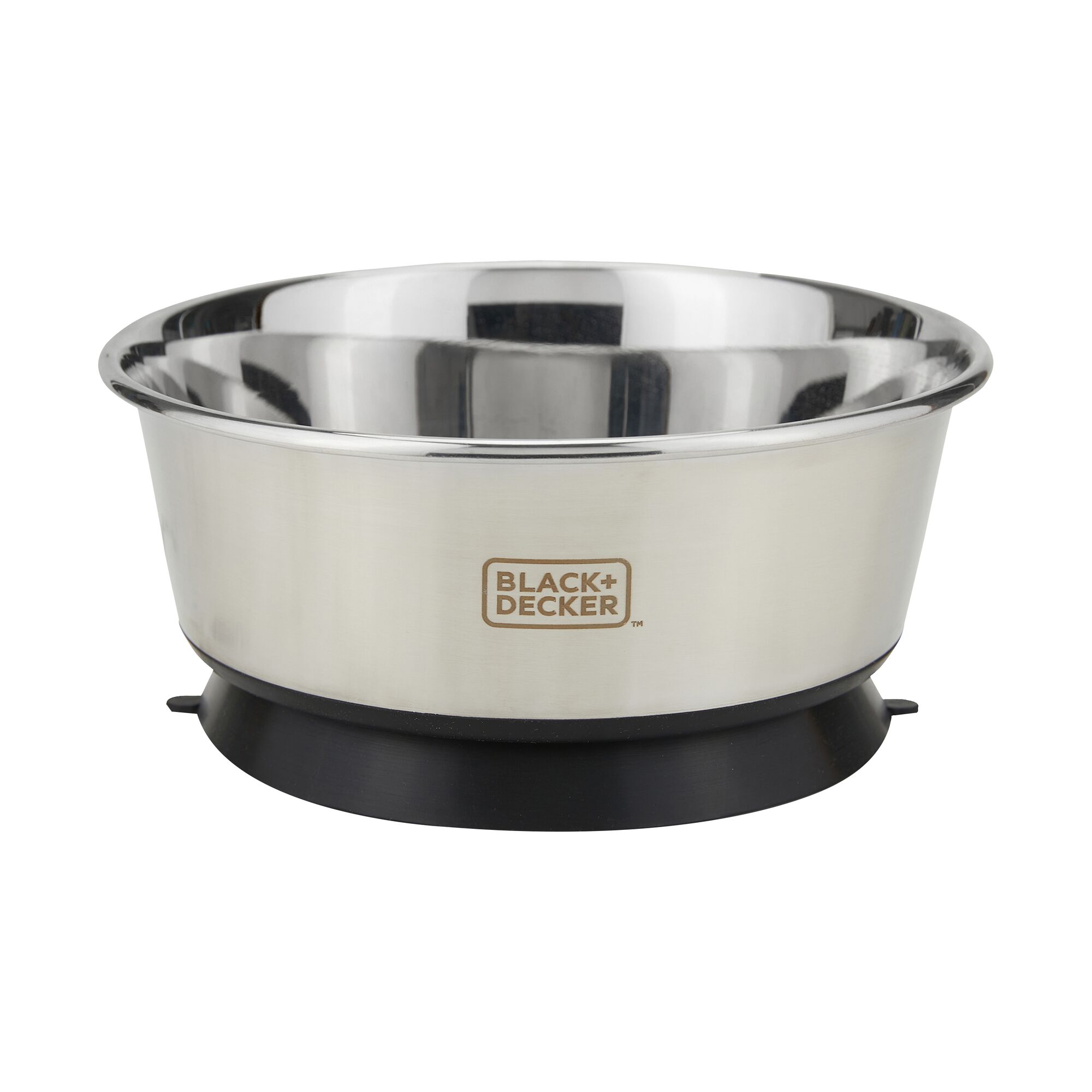 Profile view of the BLACK+DECKER suction cup dog bowl
