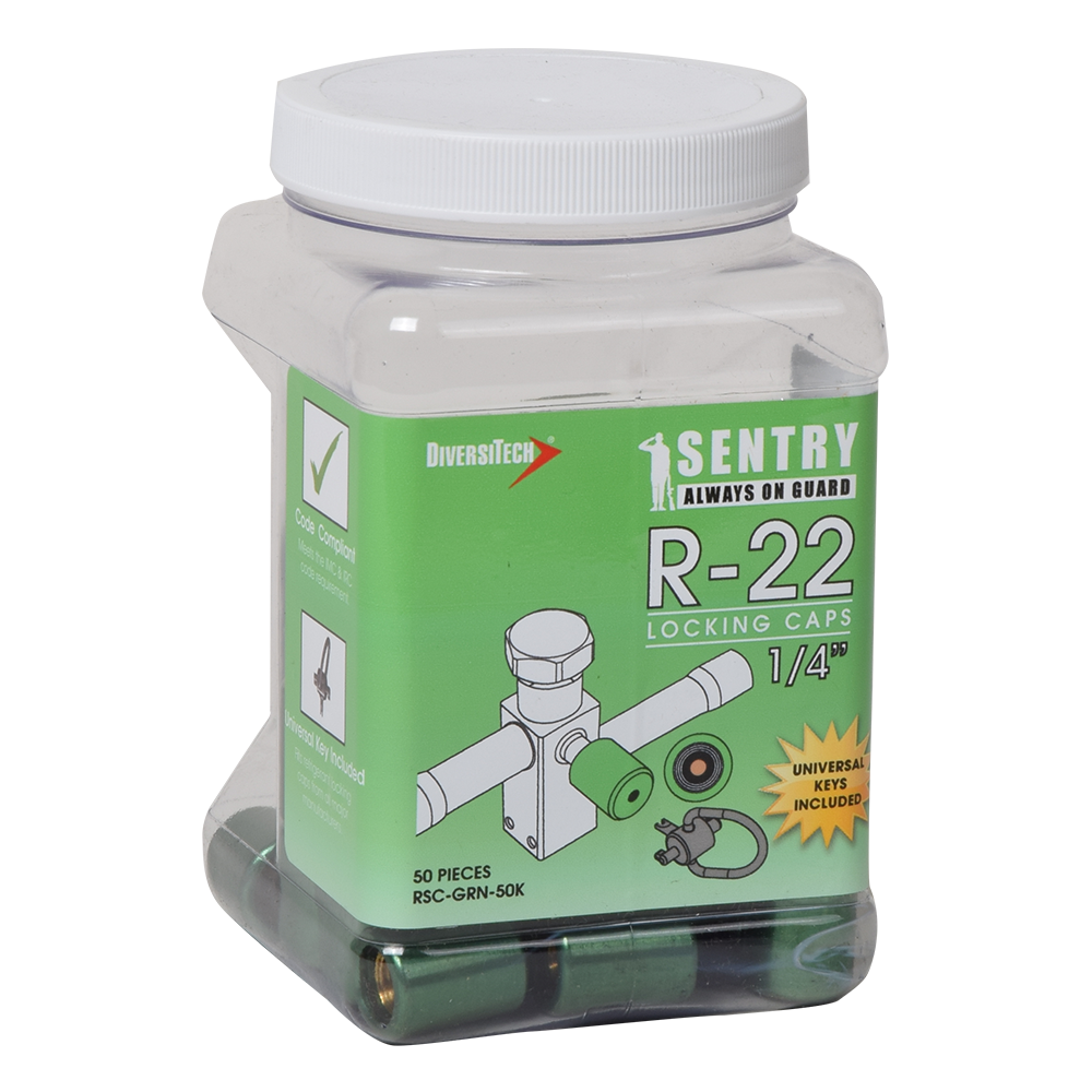 Sentry™ Silver Universal Refrigerant Locking Cap 1/4